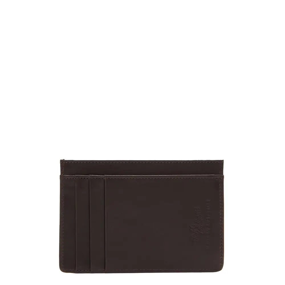 R.M.W Singleton Vertical Card Holder Wallet - Dark Brown
