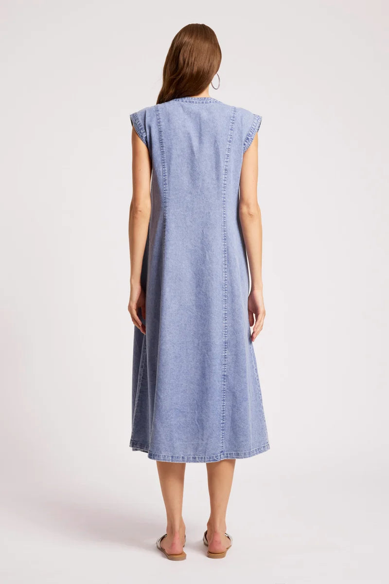 Eb&Ive Dusk Denim Maxi Dress