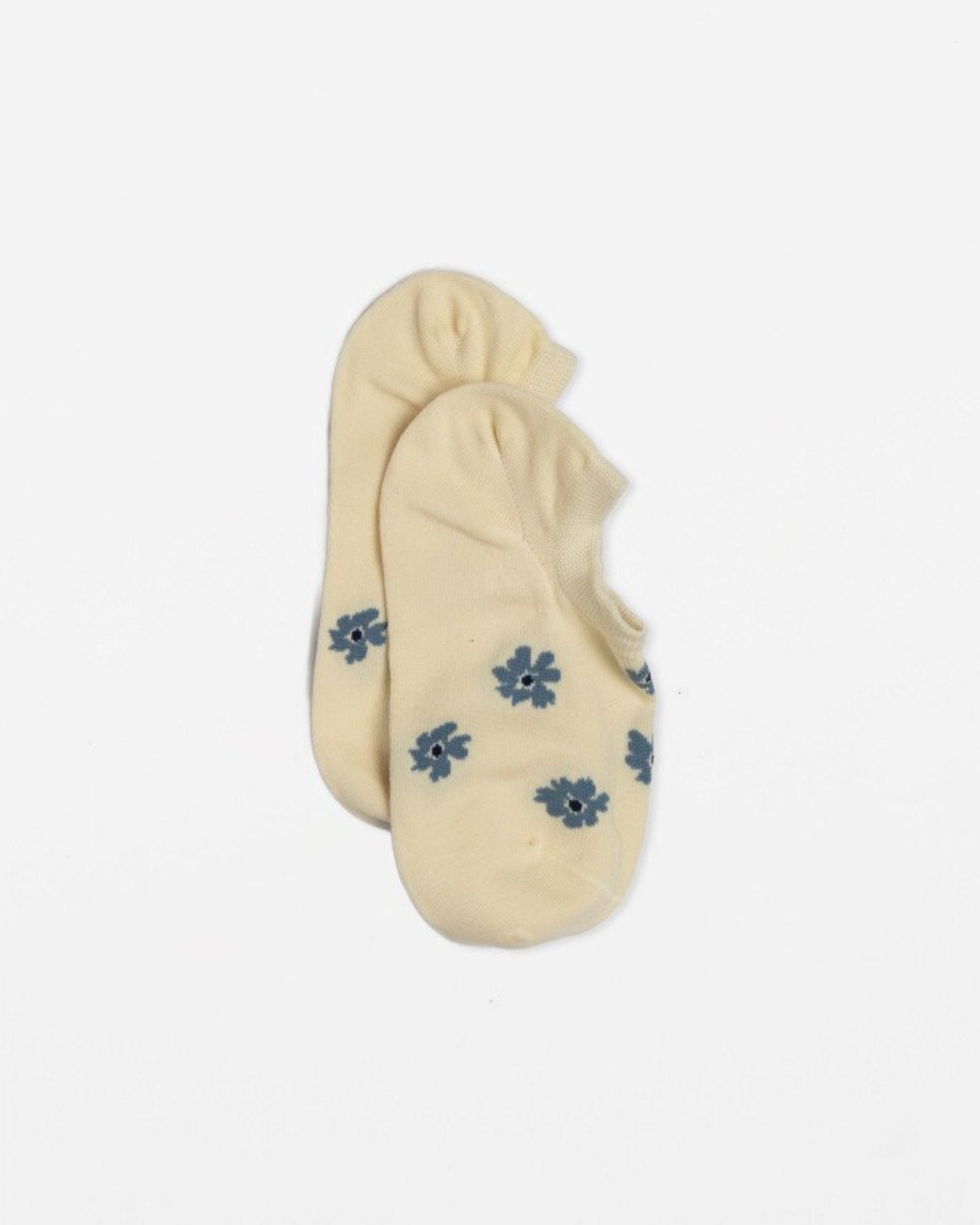 Stella + Gemma Socks White with Blue Flowers