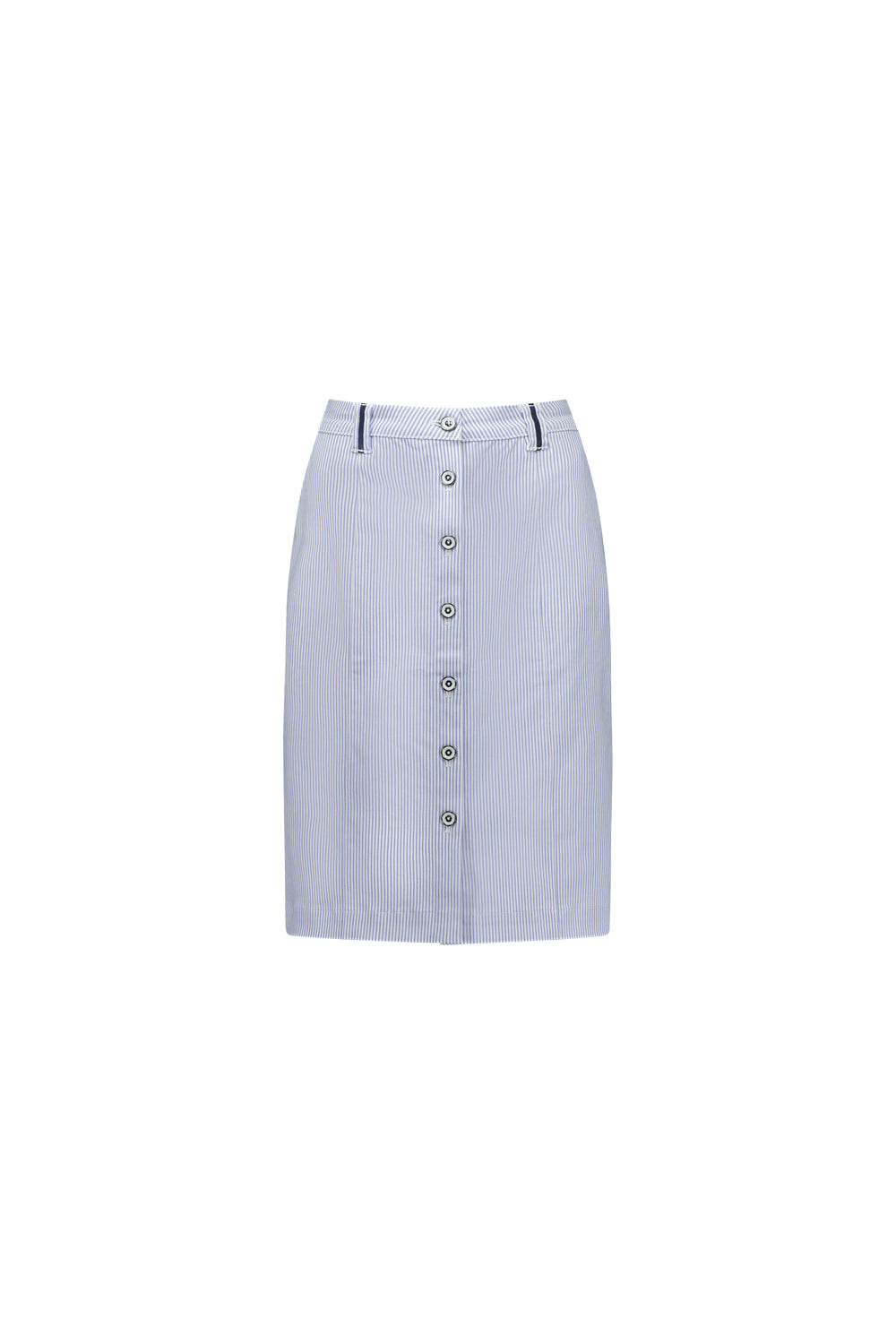 Vassalli Knee Length with Contrast Buttons and Trim