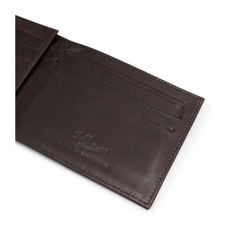 R.M.W Singleton Bifold Wallet - Dark Brown