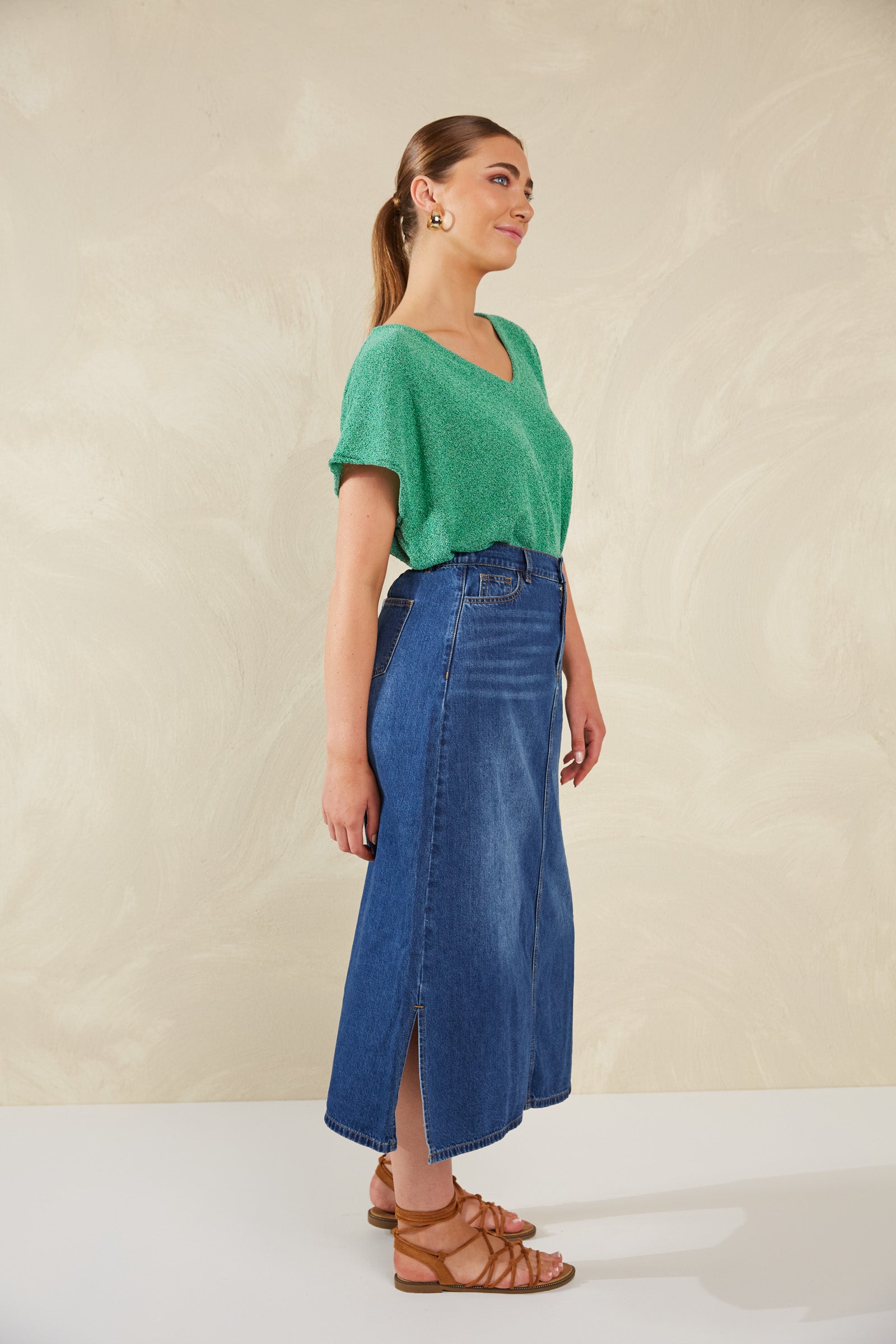 HAVEN Dalton Denim Skirt