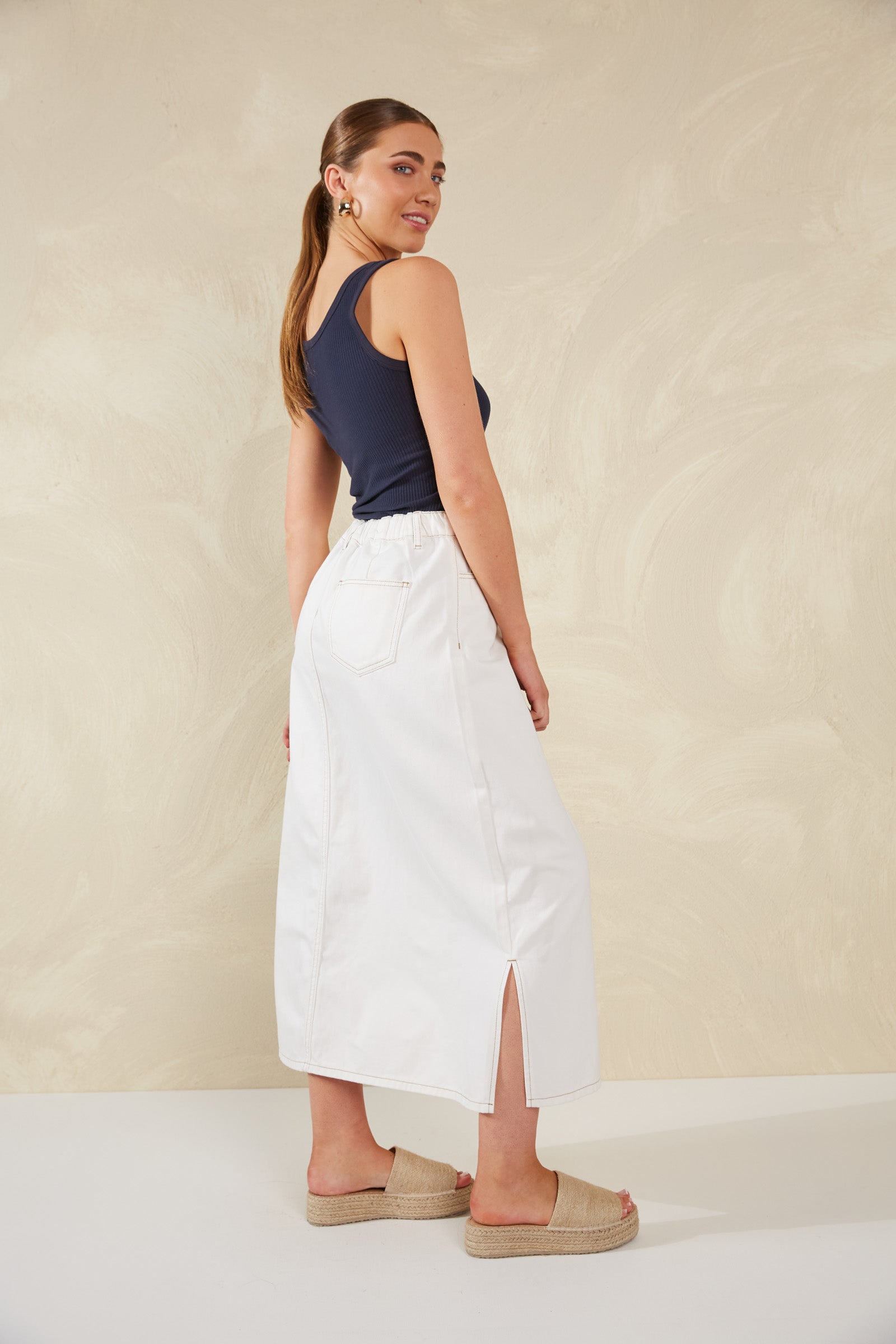 HAVEN Dalton Denim Skirt