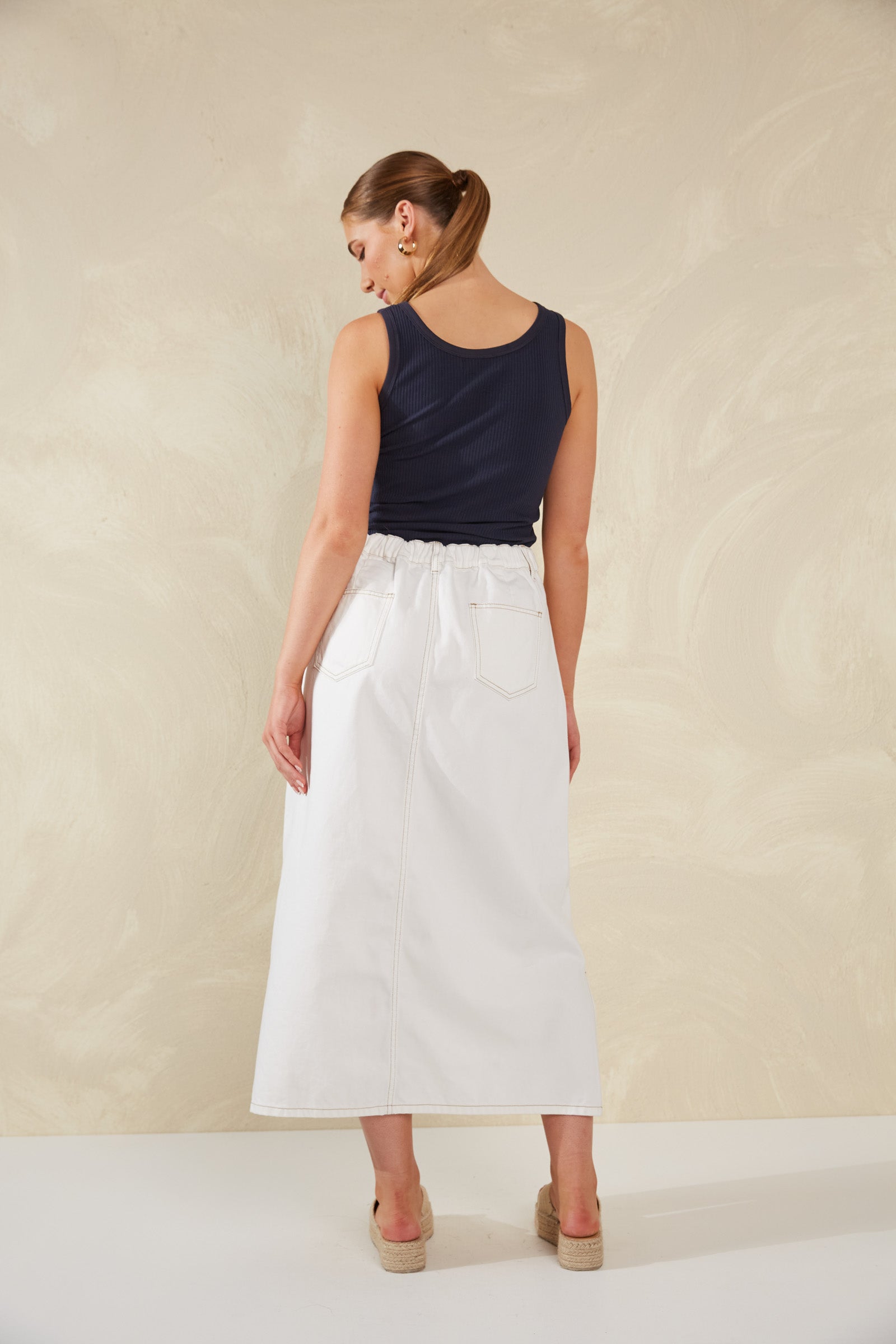 HAVEN Dalton Denim Skirt