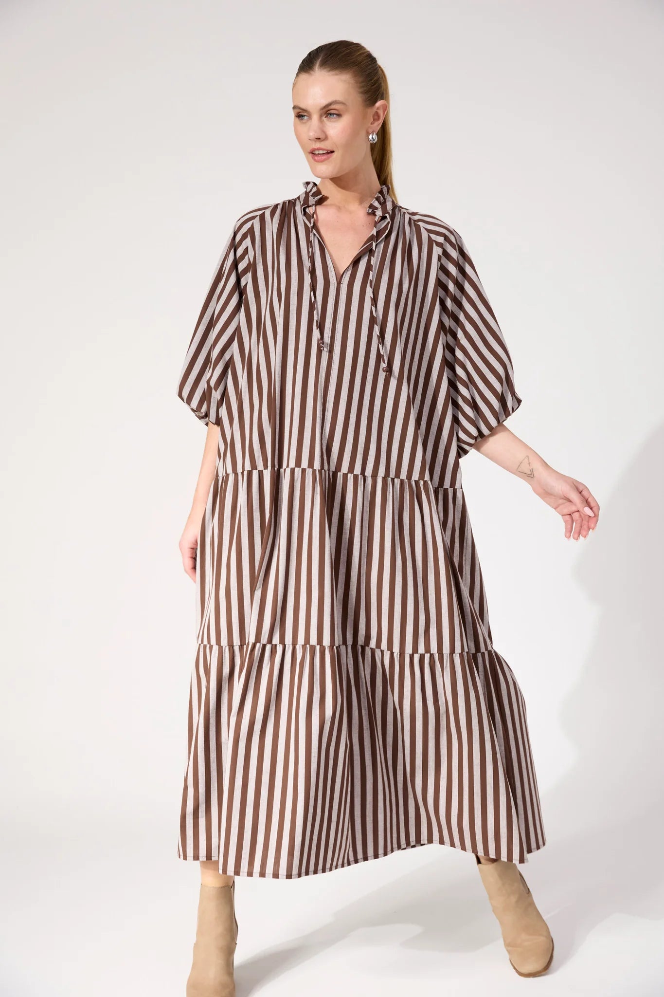 Haven Monterosa Stripe Maxi Dress