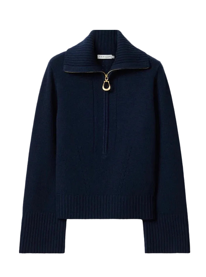 R.M.W Casuarina Lambswool Zip Knit