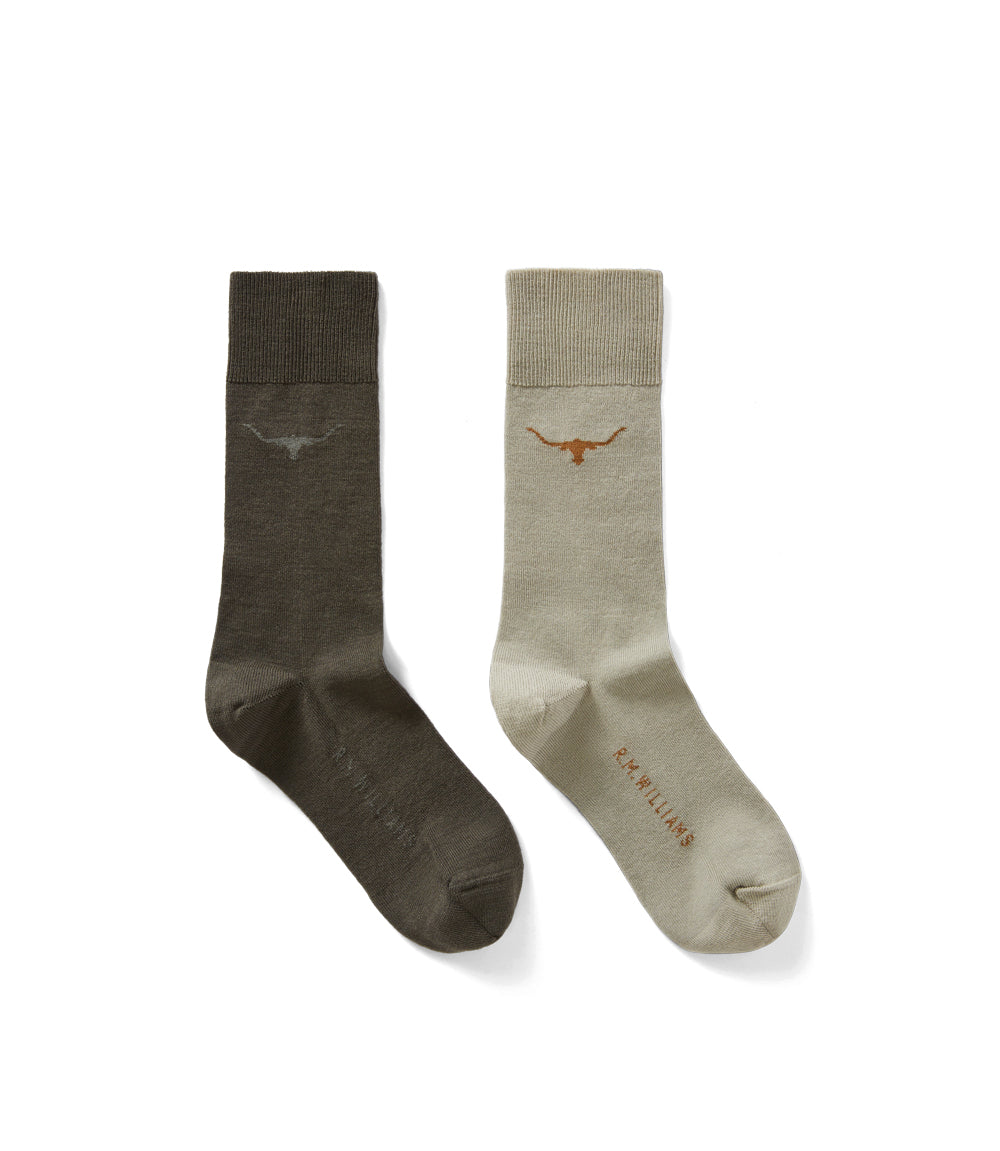 R.M.W Longhorn Sock 2PK