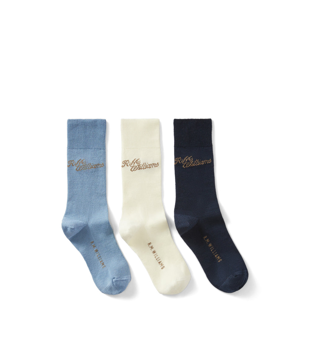 R.M Williams Script Sock 3PK