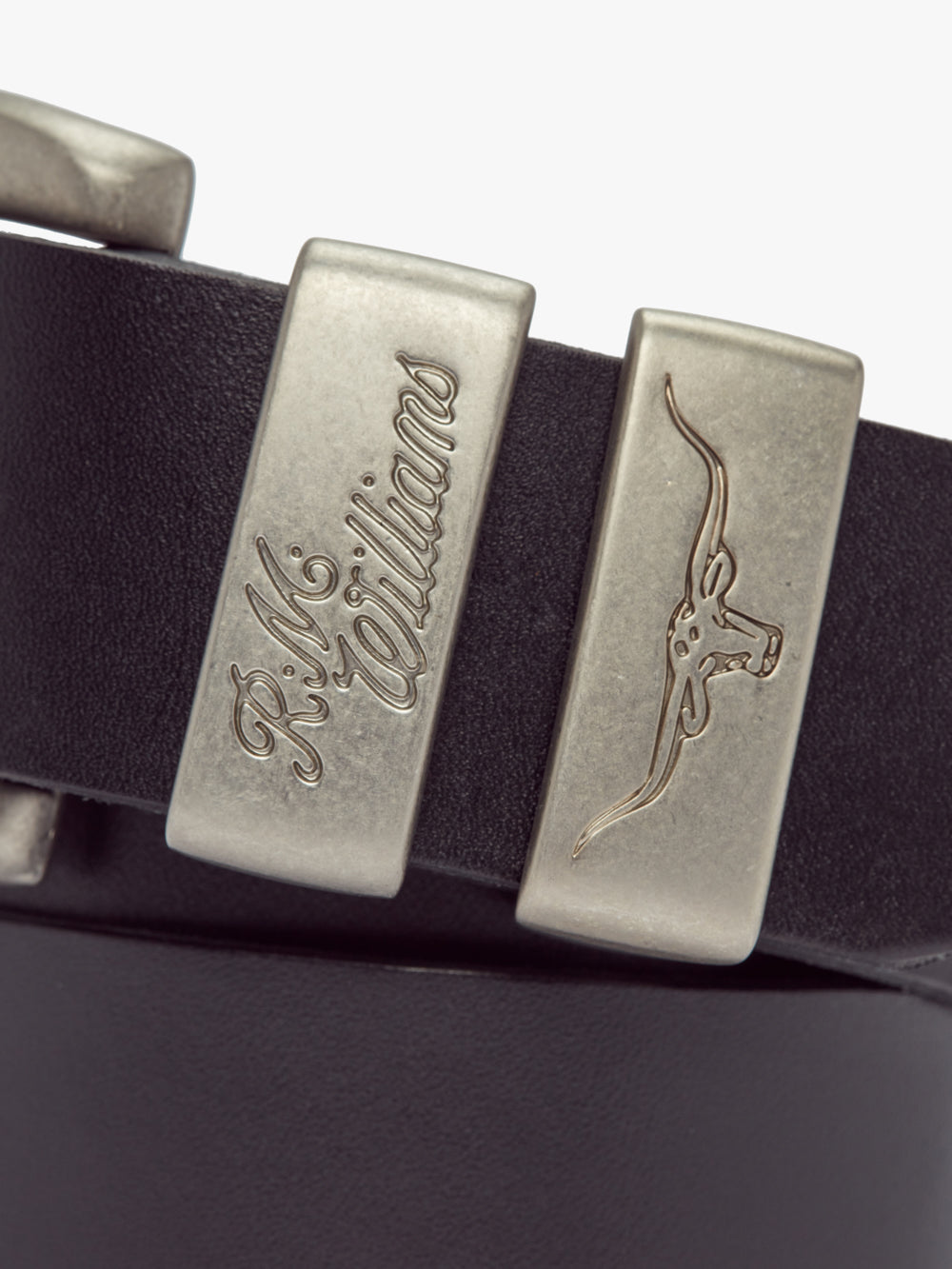 R.M.W 1 1/2" 3 piece solid hide belt