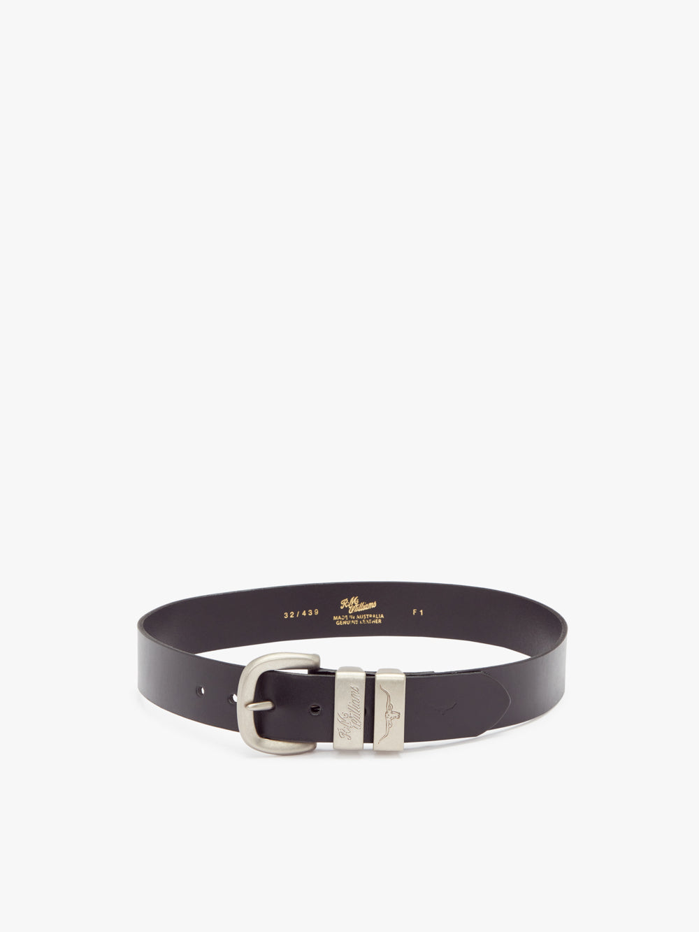 R.M.W 1 1/2" 3 piece solid hide belt
