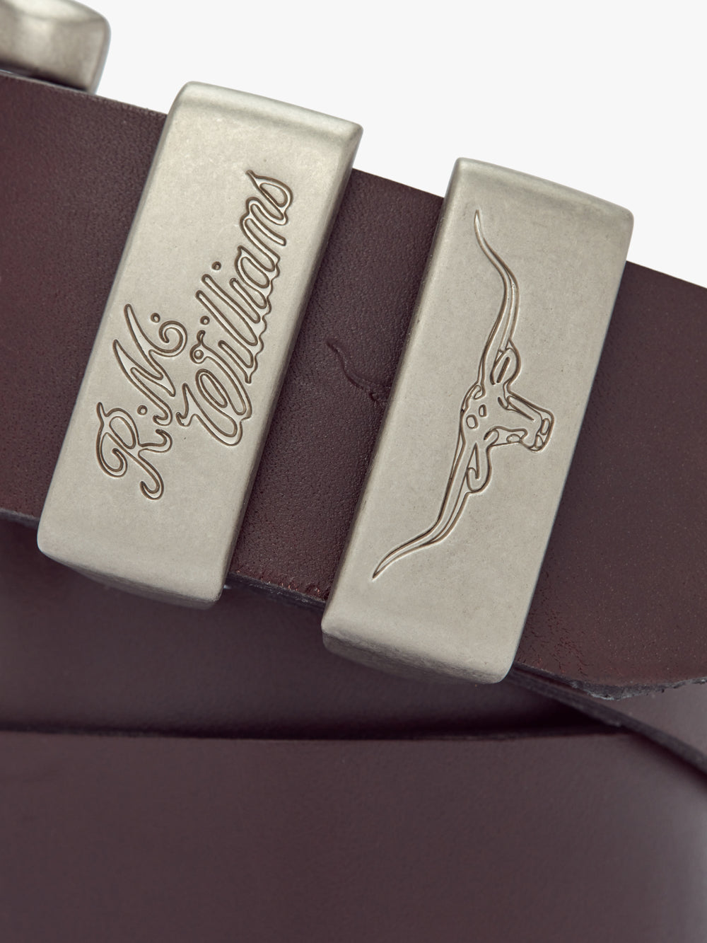 R.M.W 1 1/2" 3 piece solid hide belt