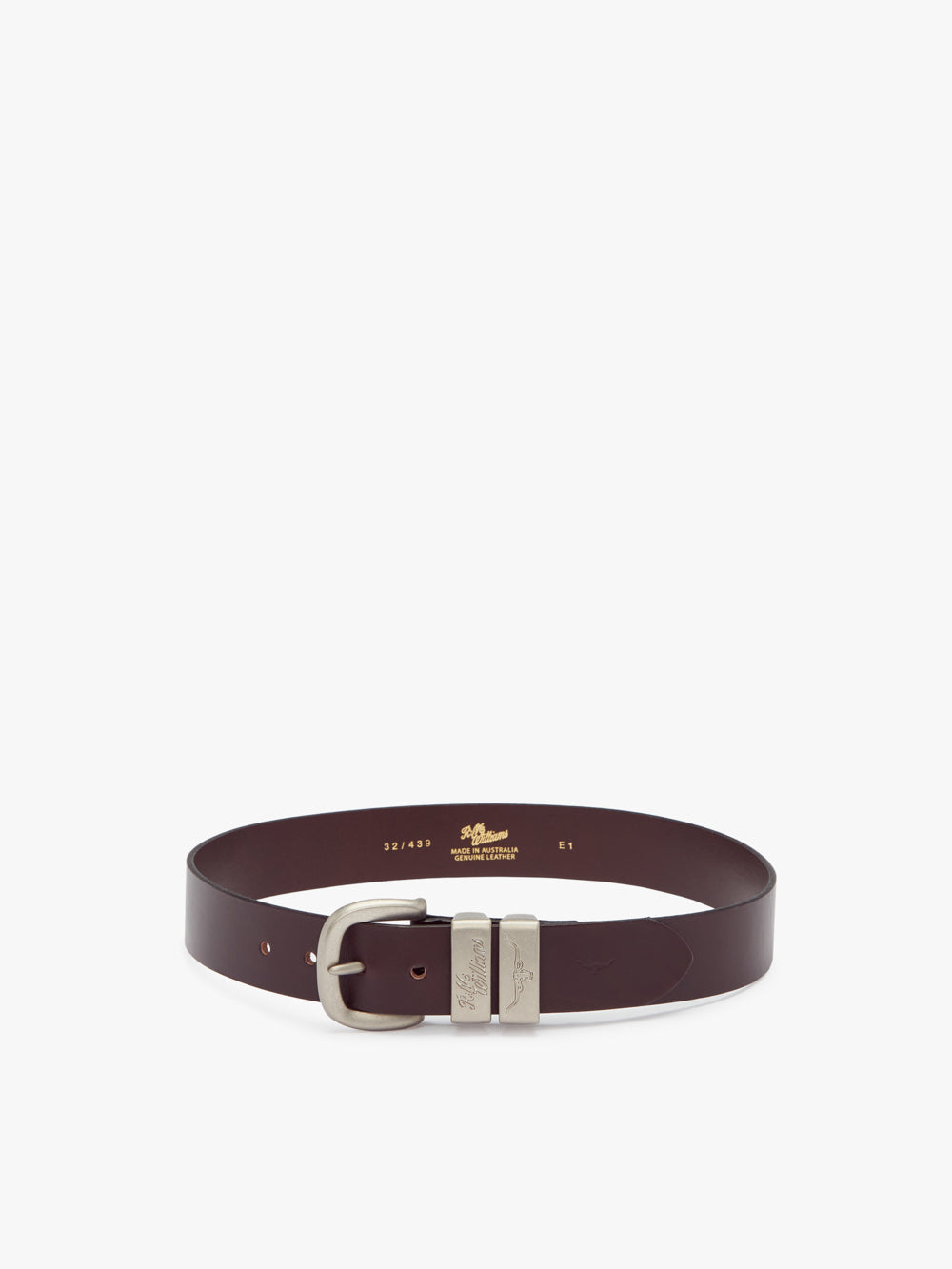 R.M.W 1 1/2" 3 piece solid hide belt