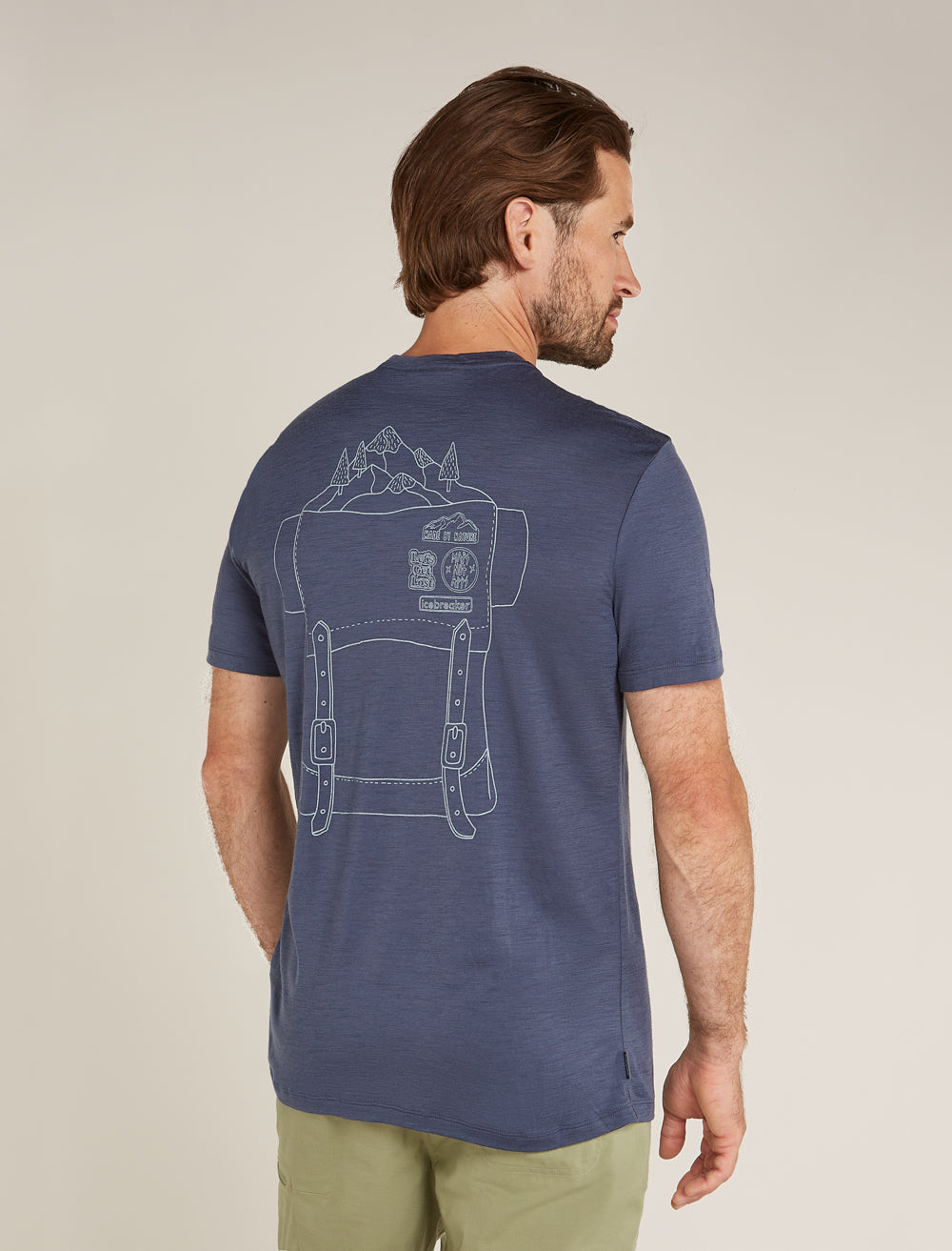 Icebreaker M Merino 150 Tech Lite SS Tee IB Back Pack