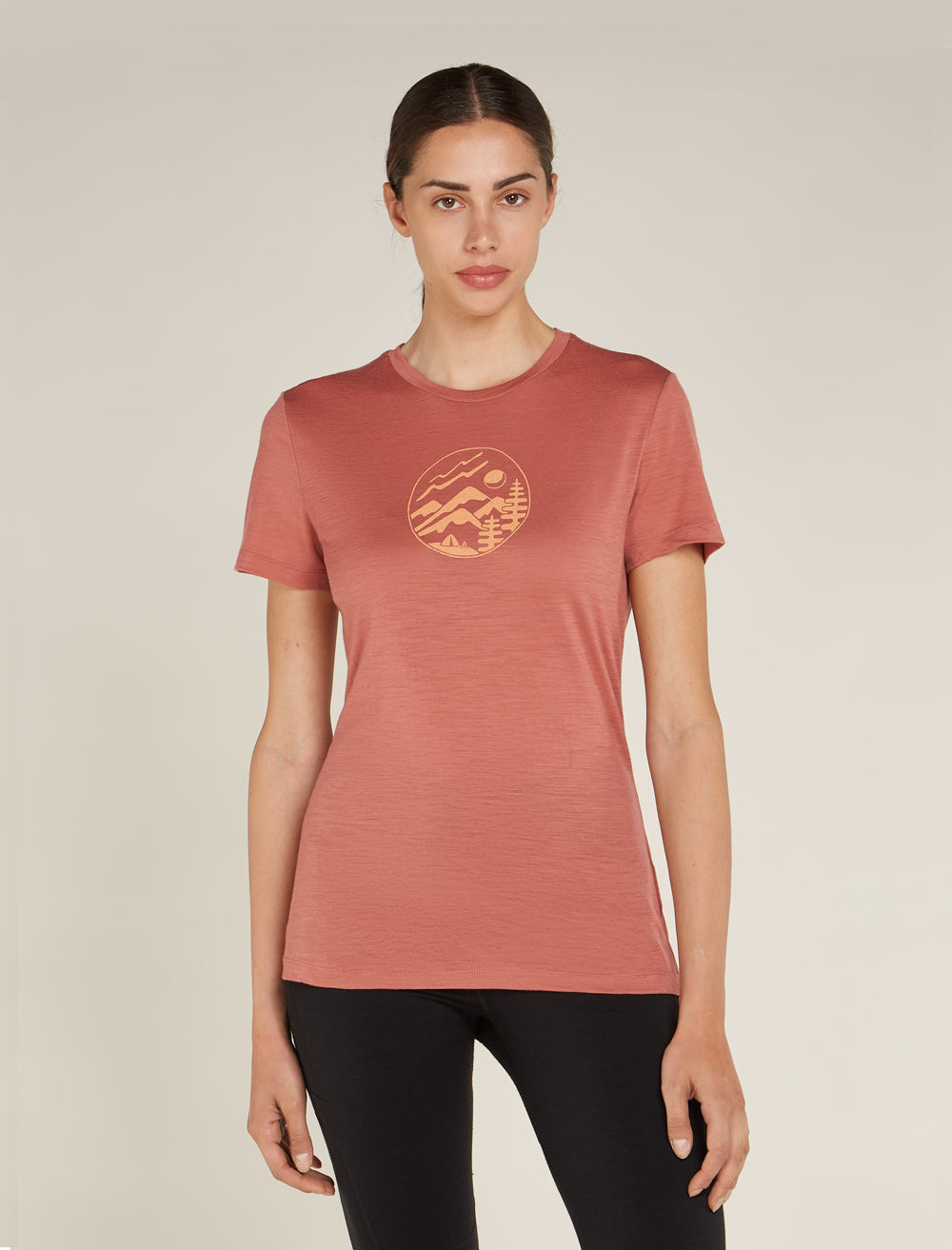 Icebreaker W Merino Tech Lite SS Tee Camping Circle