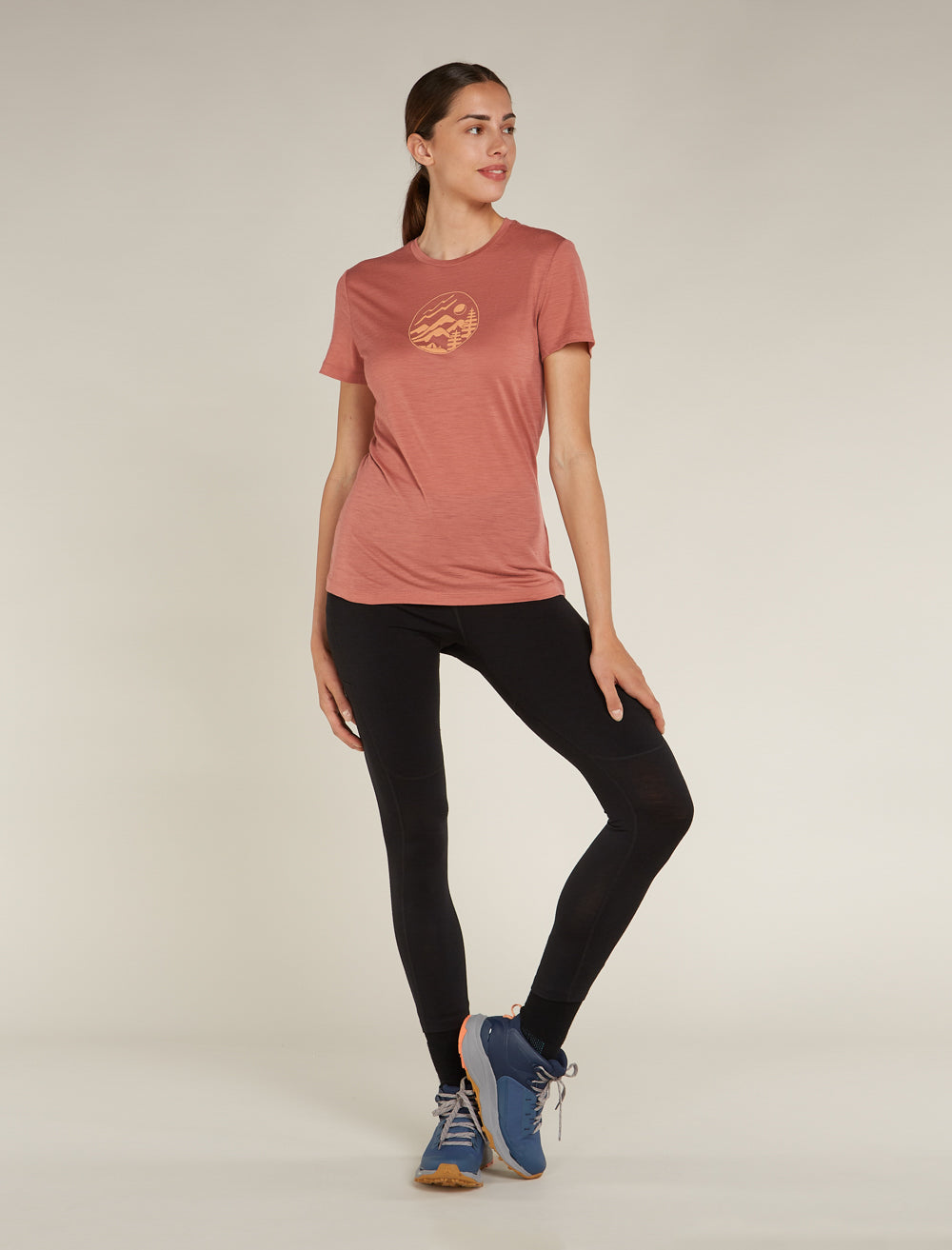 Icebreaker W Merino Tech Lite SS Tee Camping Circle