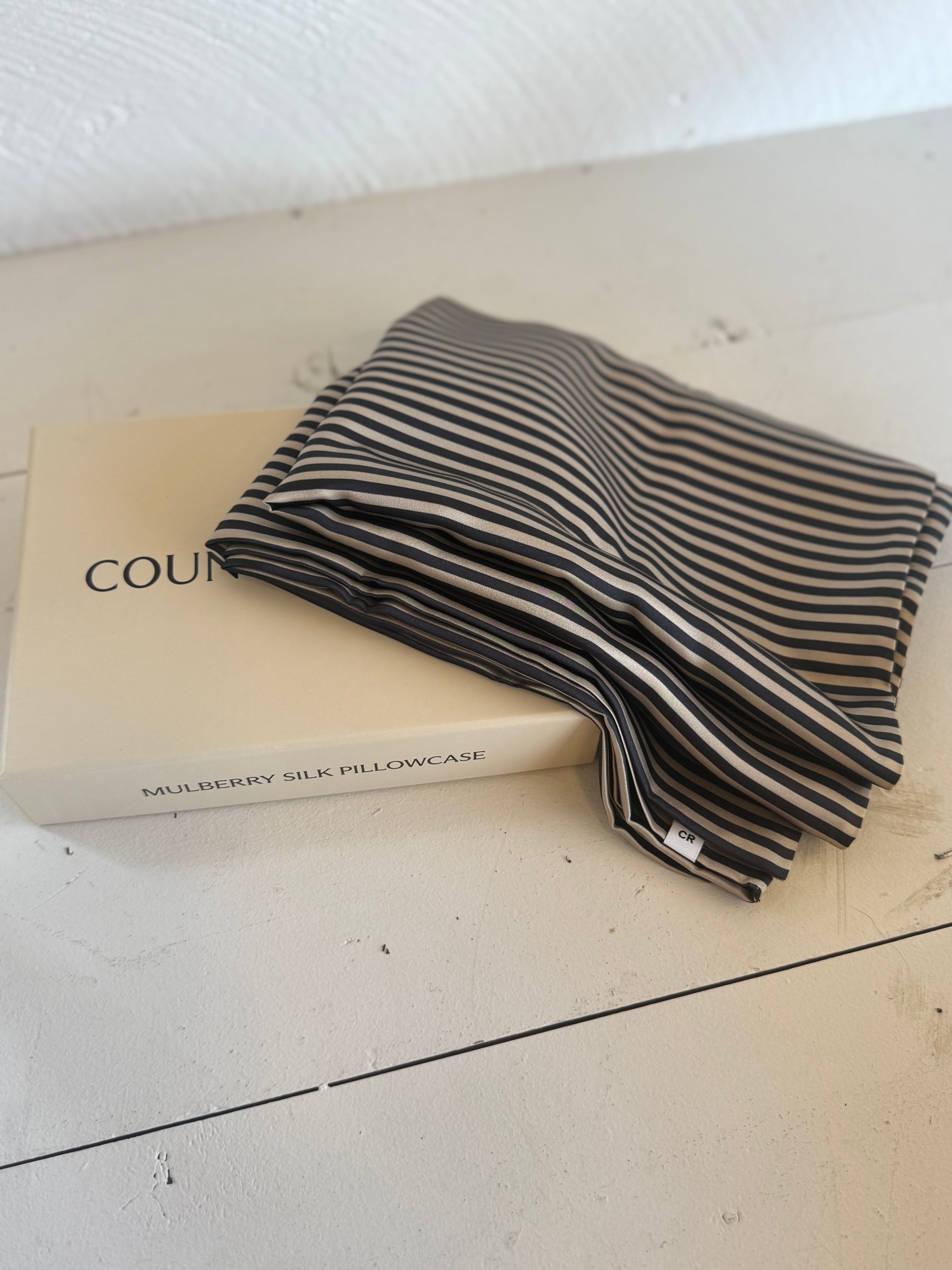 Country Road Stripe Silk Pillowcase