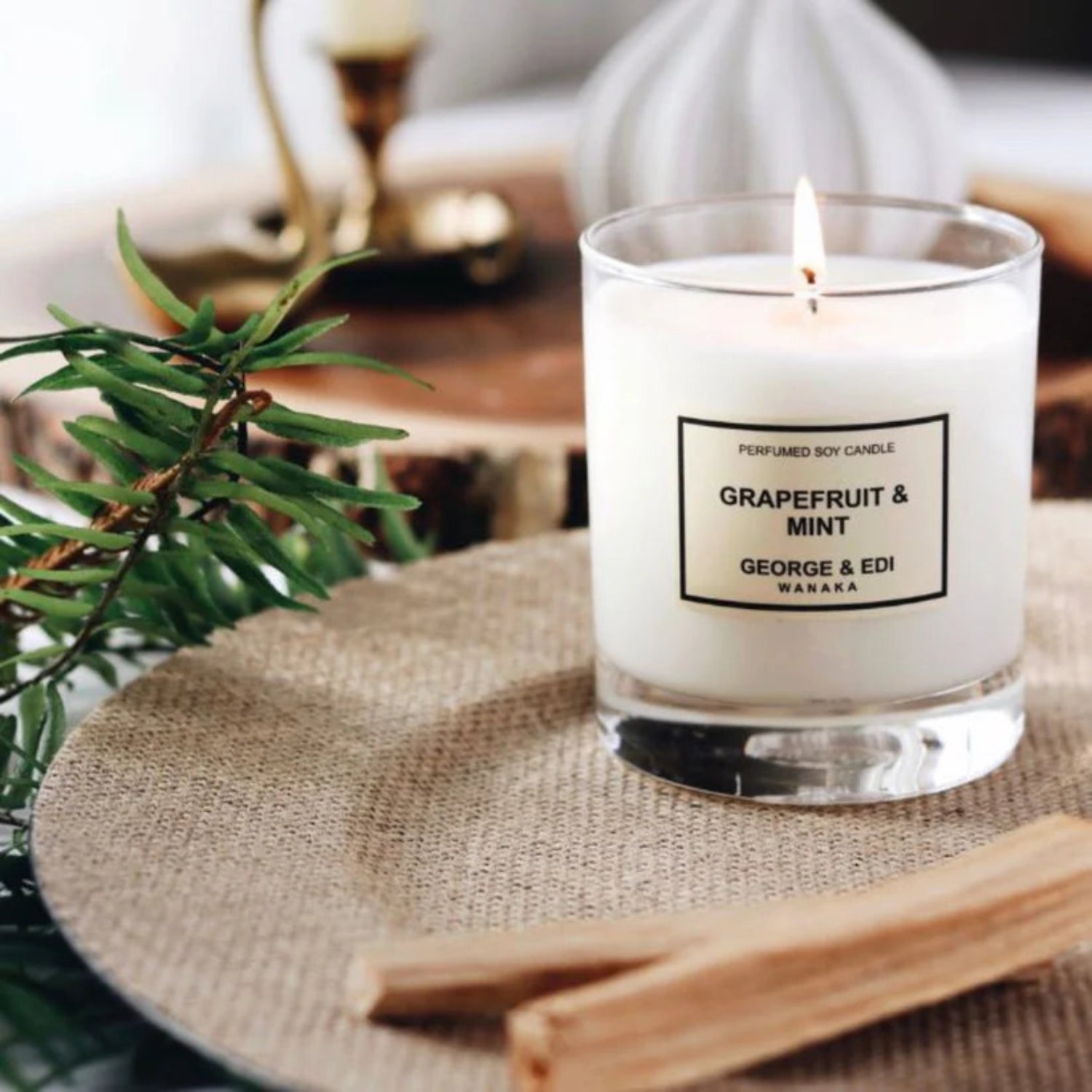 G&E Perfumed Soy Candle - Grapefruit & Mint