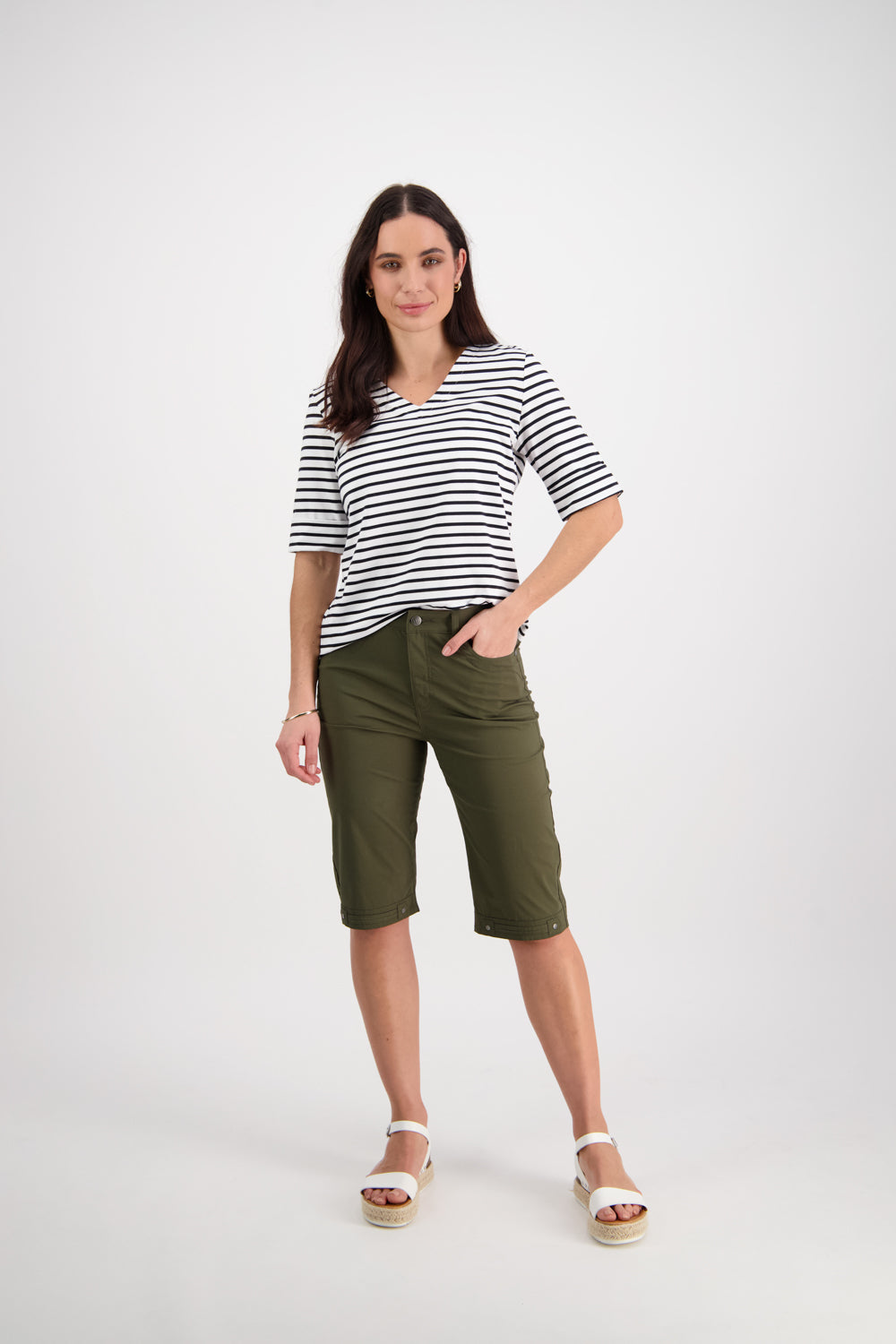 Vassalli Poplin Straight Leg Short