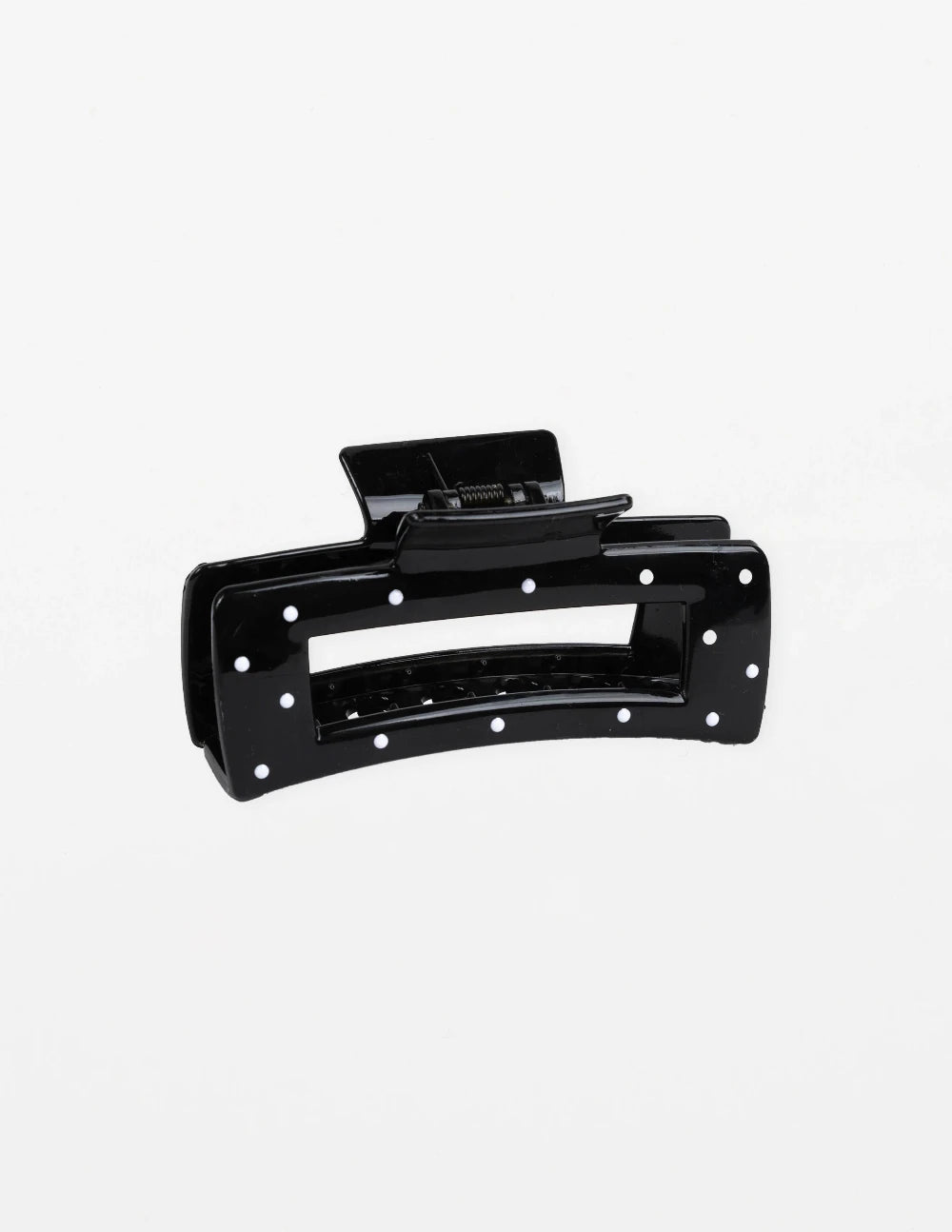 Stella + Gemma Hair Claw Oblong - Black Dotty