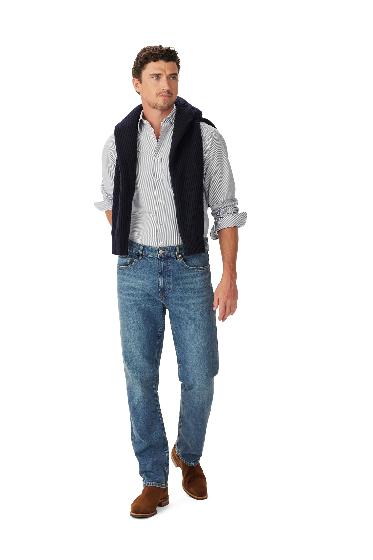 R.M.W Ingham Poplin Stripe Shirt