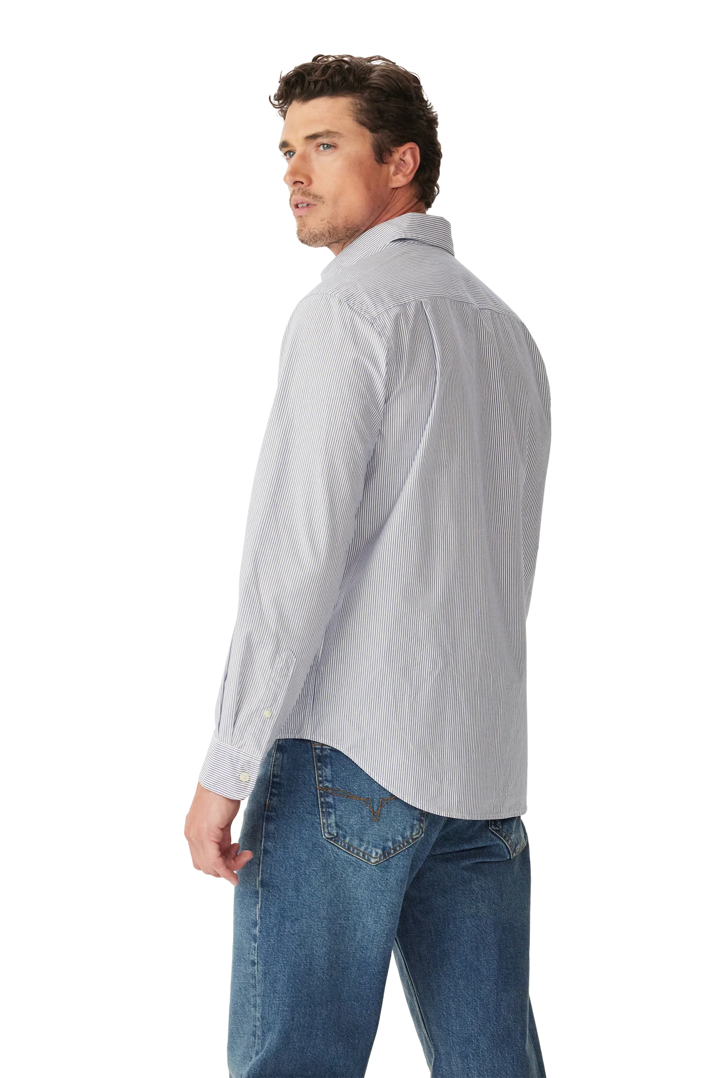 R.M.W Ingham Poplin Stripe Shirt