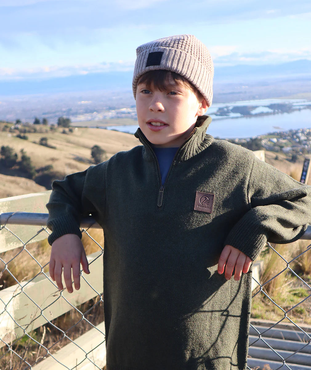 Swanndri Kids Mariner Zip Neck Sweater