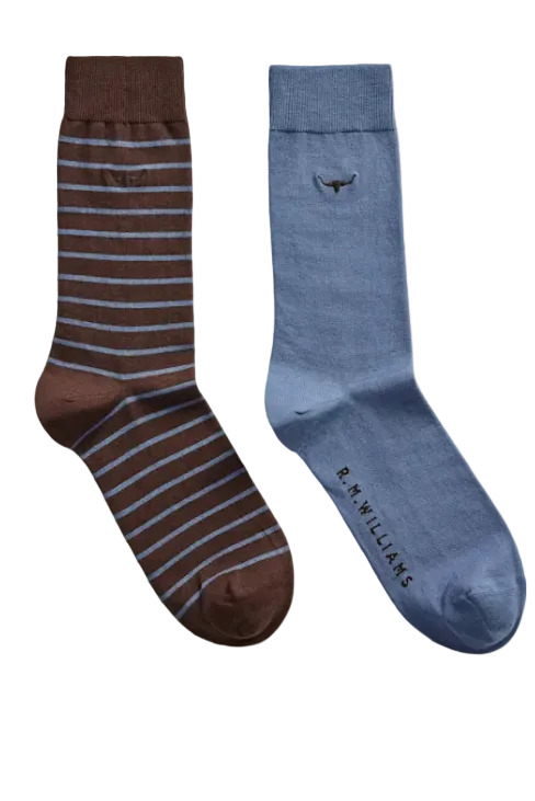 R.M.W Nelson Stripe Sock 2 Pack