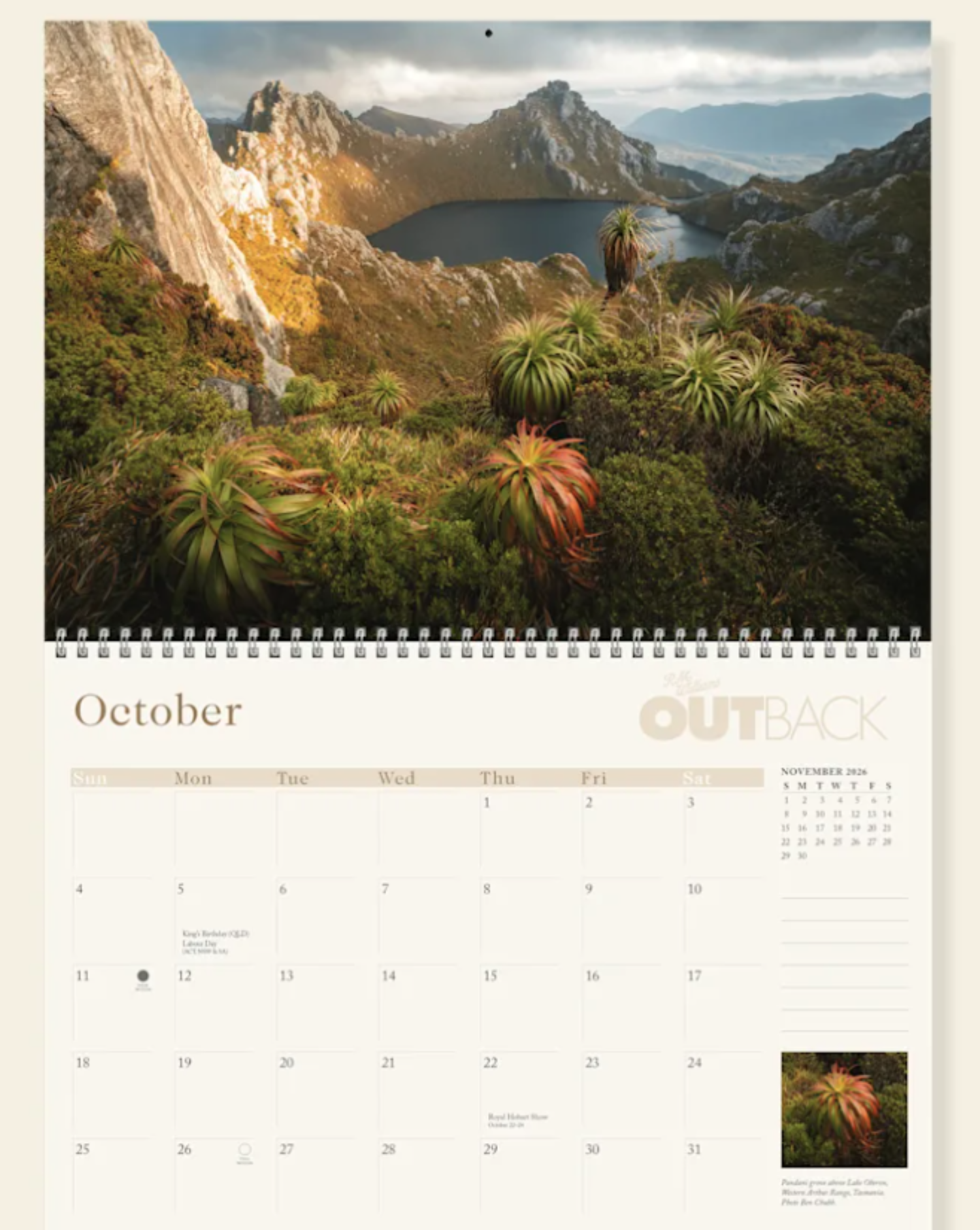 R.M.W OUTBACK Calender 2026
