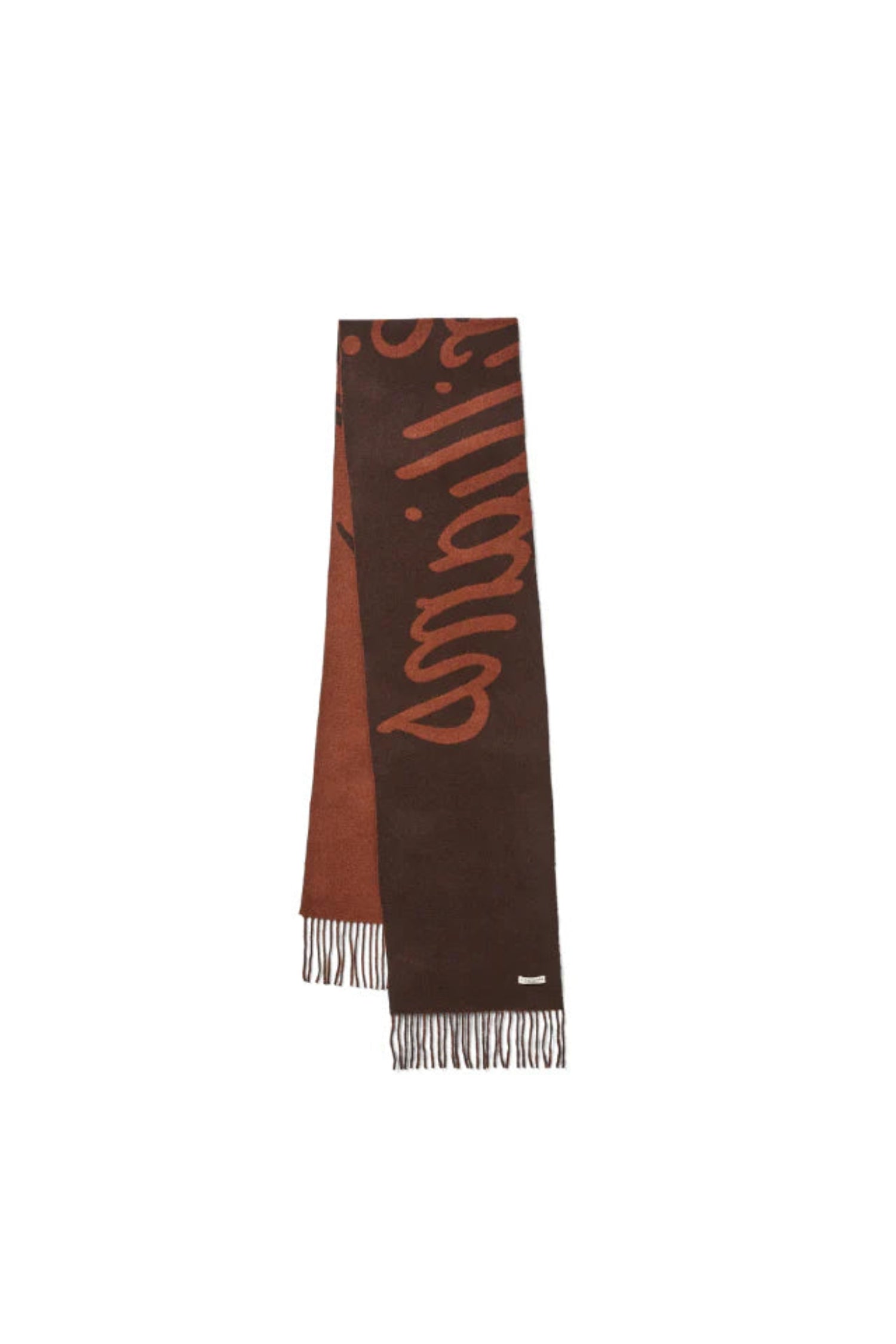R.M.W Script Jacquard Wool Scarf
