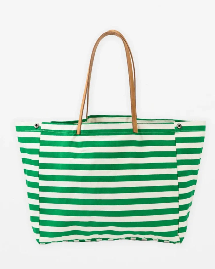 Stella & Gemma Bodrum Tote - Green Stripe