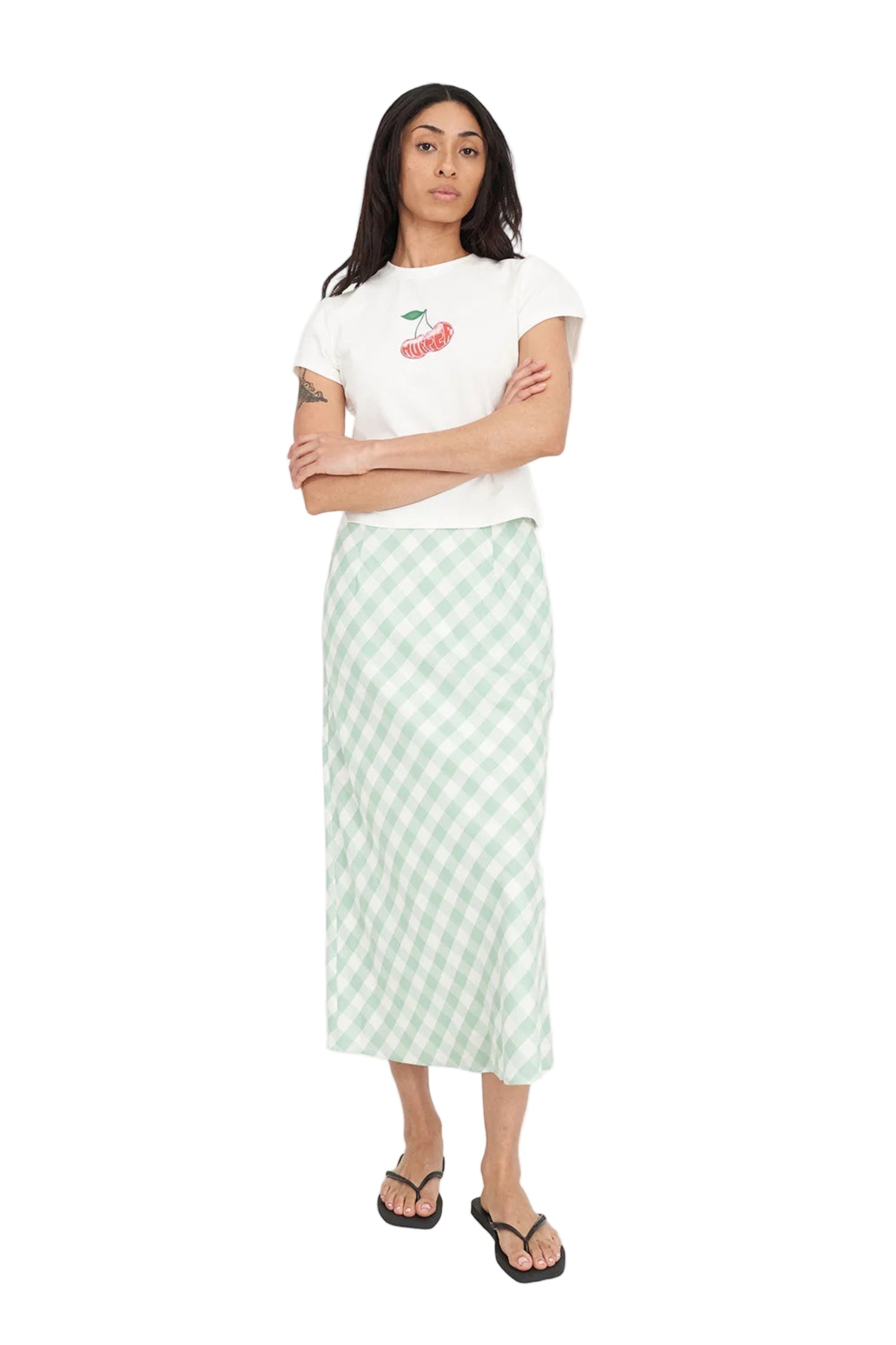 Huffer Celine lila Midi Skirt