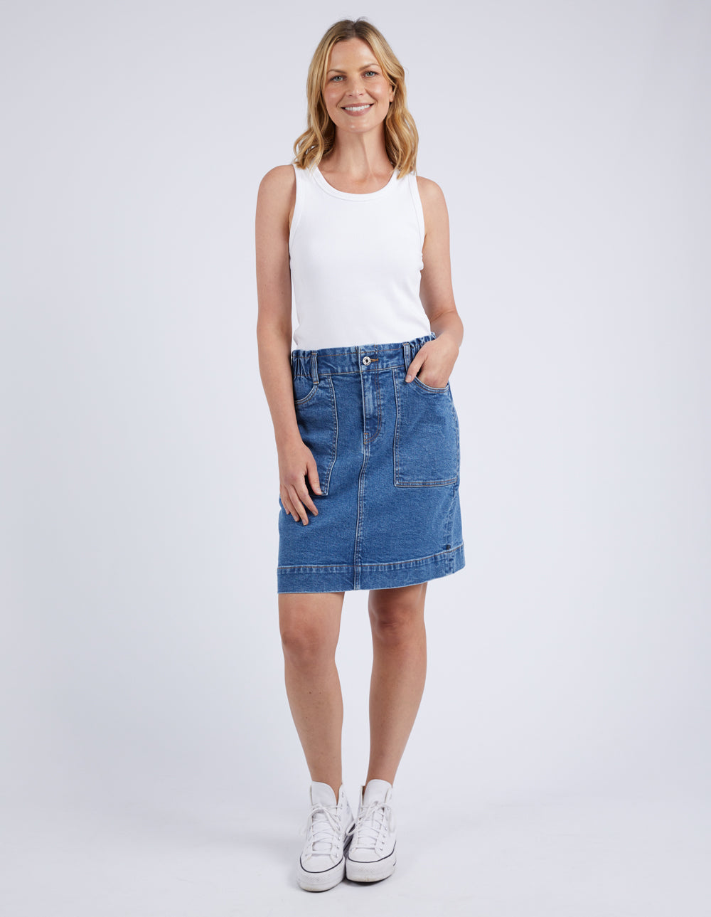 Elm Atlas Denim Skirt
