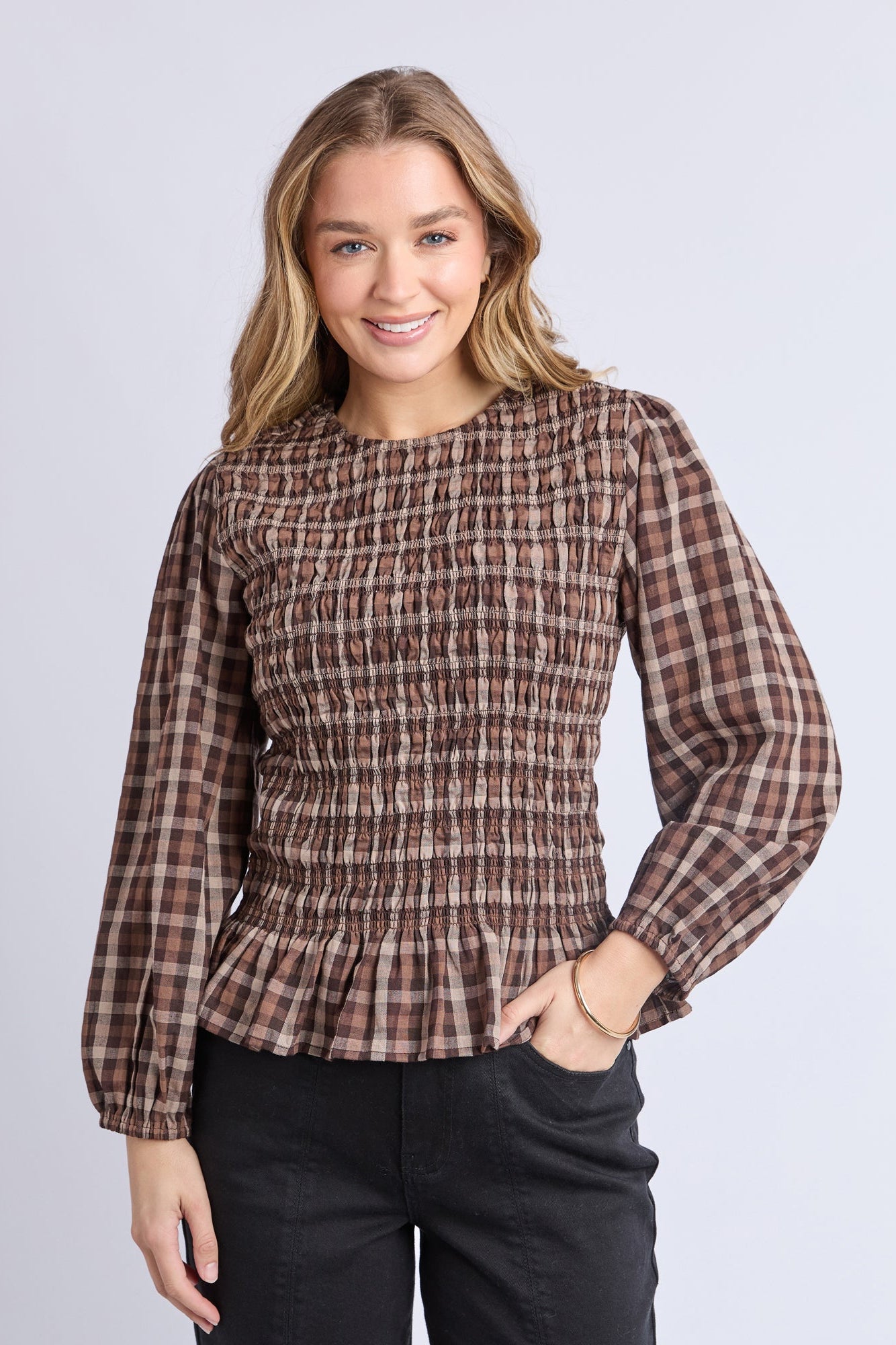 Foxwood Coco Check Top