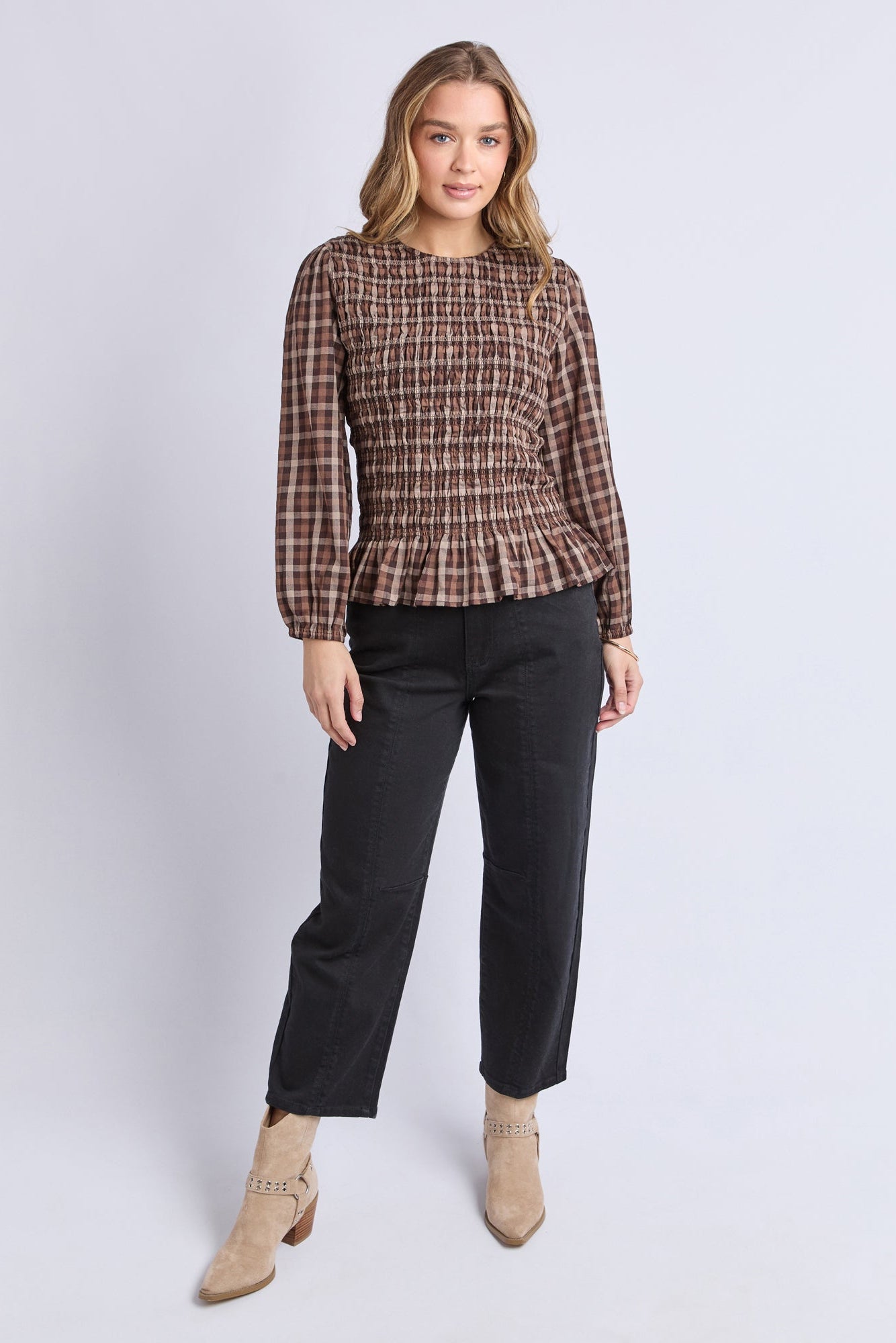 Foxwood Coco Check Top