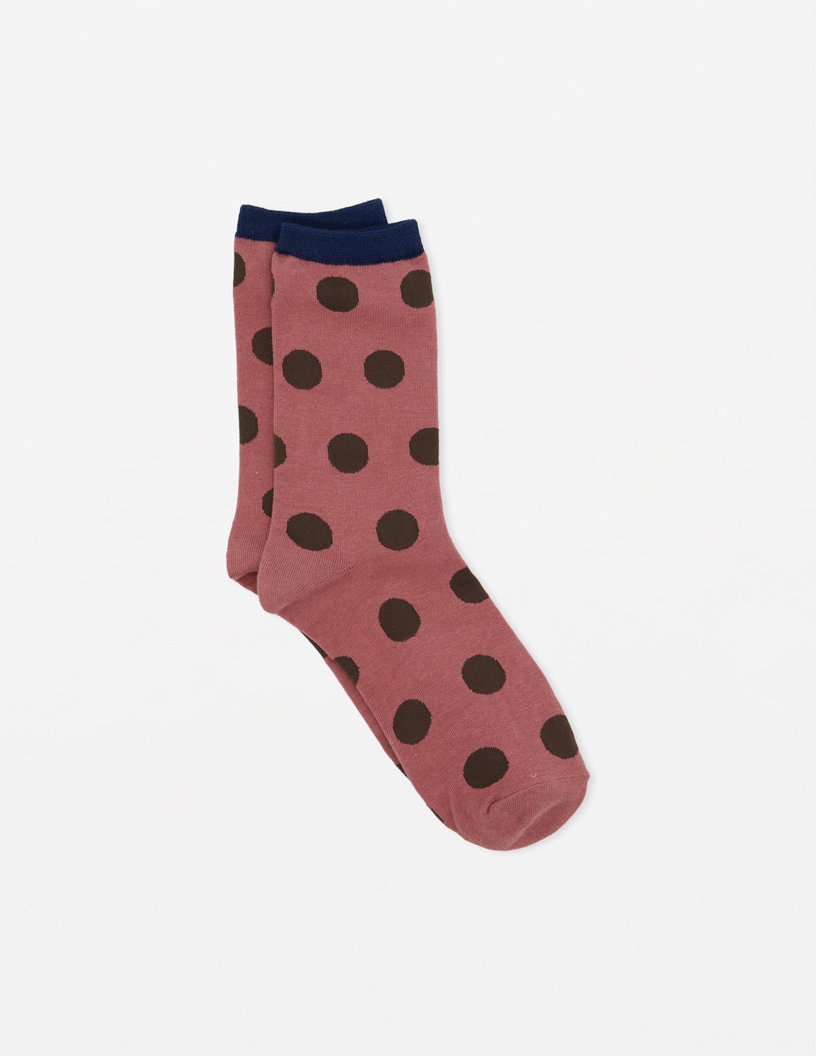 Stella + Gemma Sock Pink with Chocolate Spots