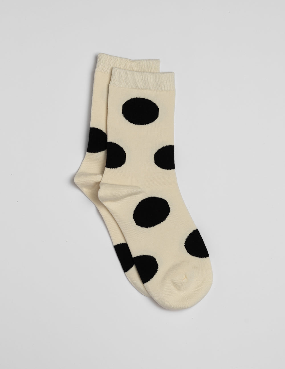 Stella + Gemma Sock White with Black Spots
