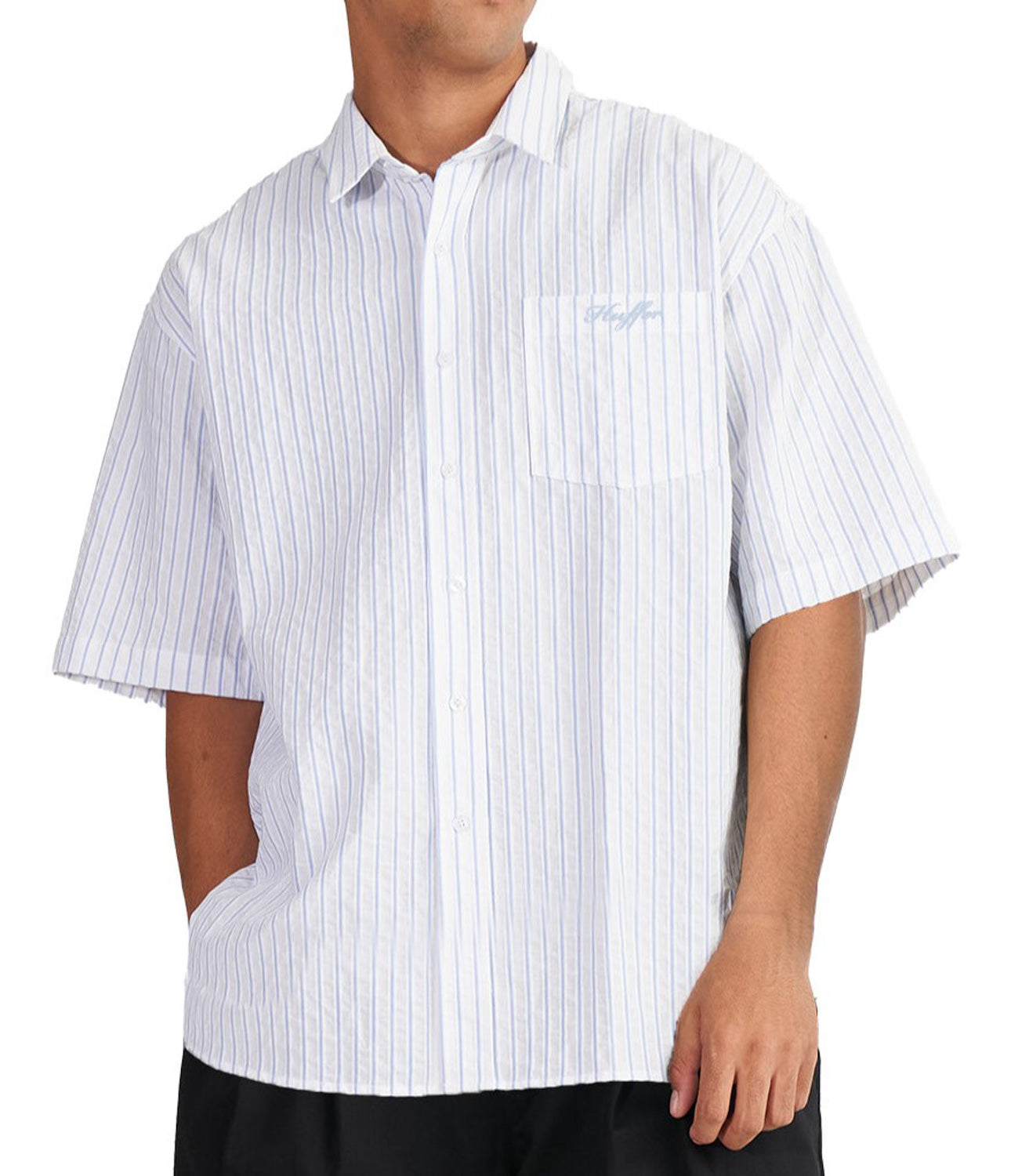 Huffer S/s Oxford Shirt Y2k Blue