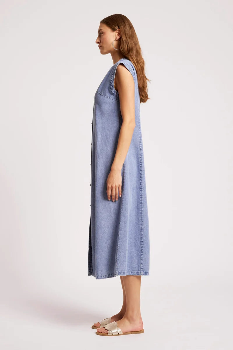 Eb&Ive Dusk Denim Maxi Dress