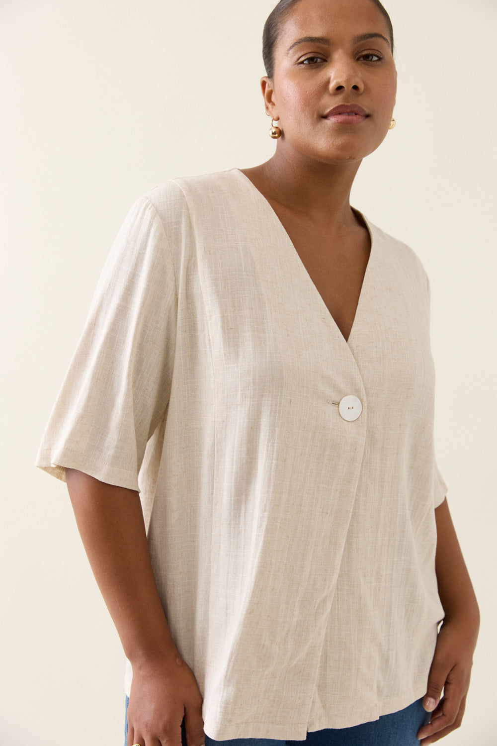 Ingrid Button Shell IsleOfMine Ingrid Button Top