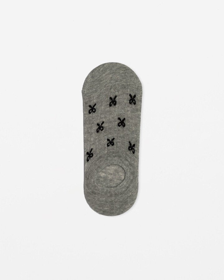Stella + Gemma Socks Grey with Black Bows