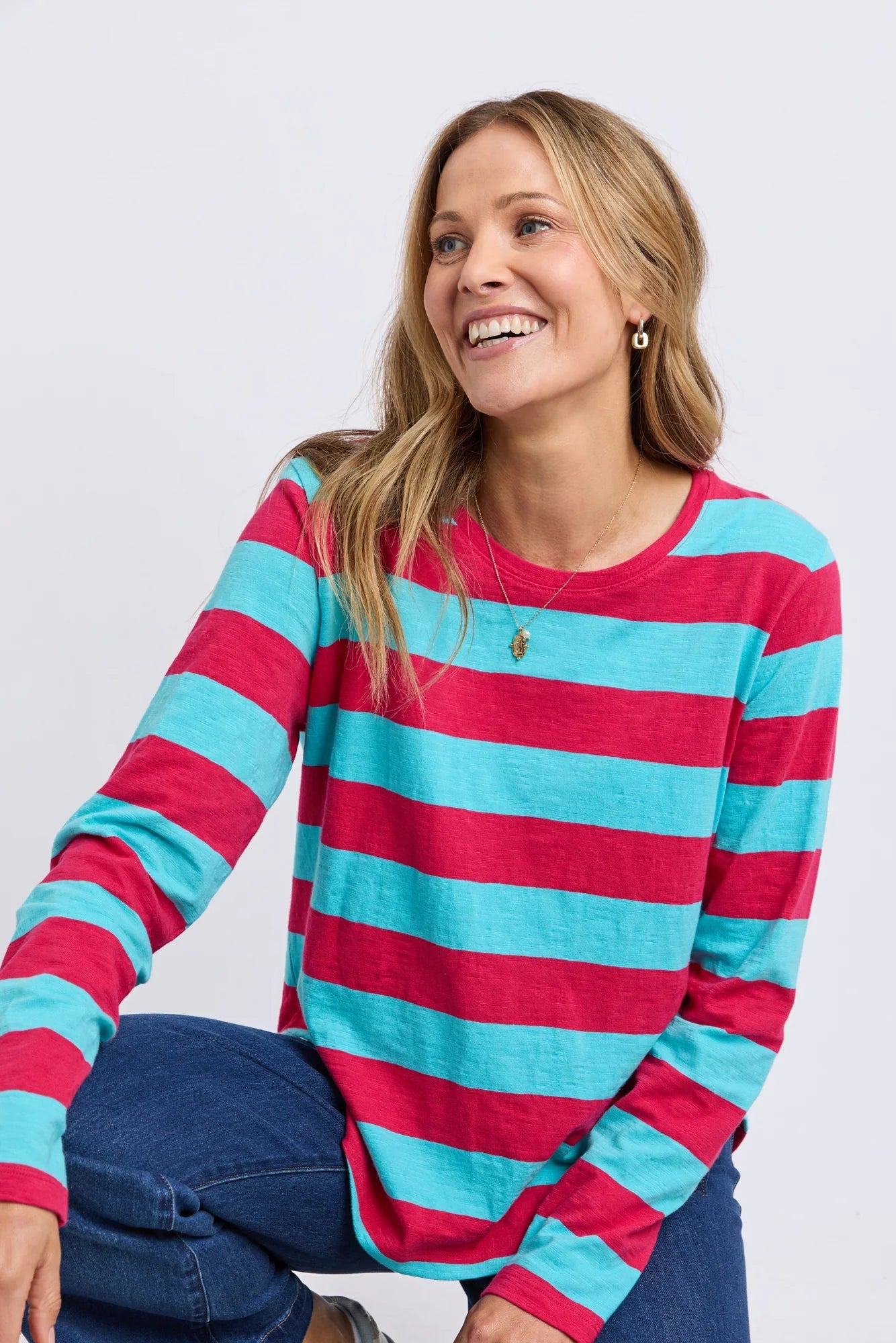 Elm Spritz Stripe L/S Tee