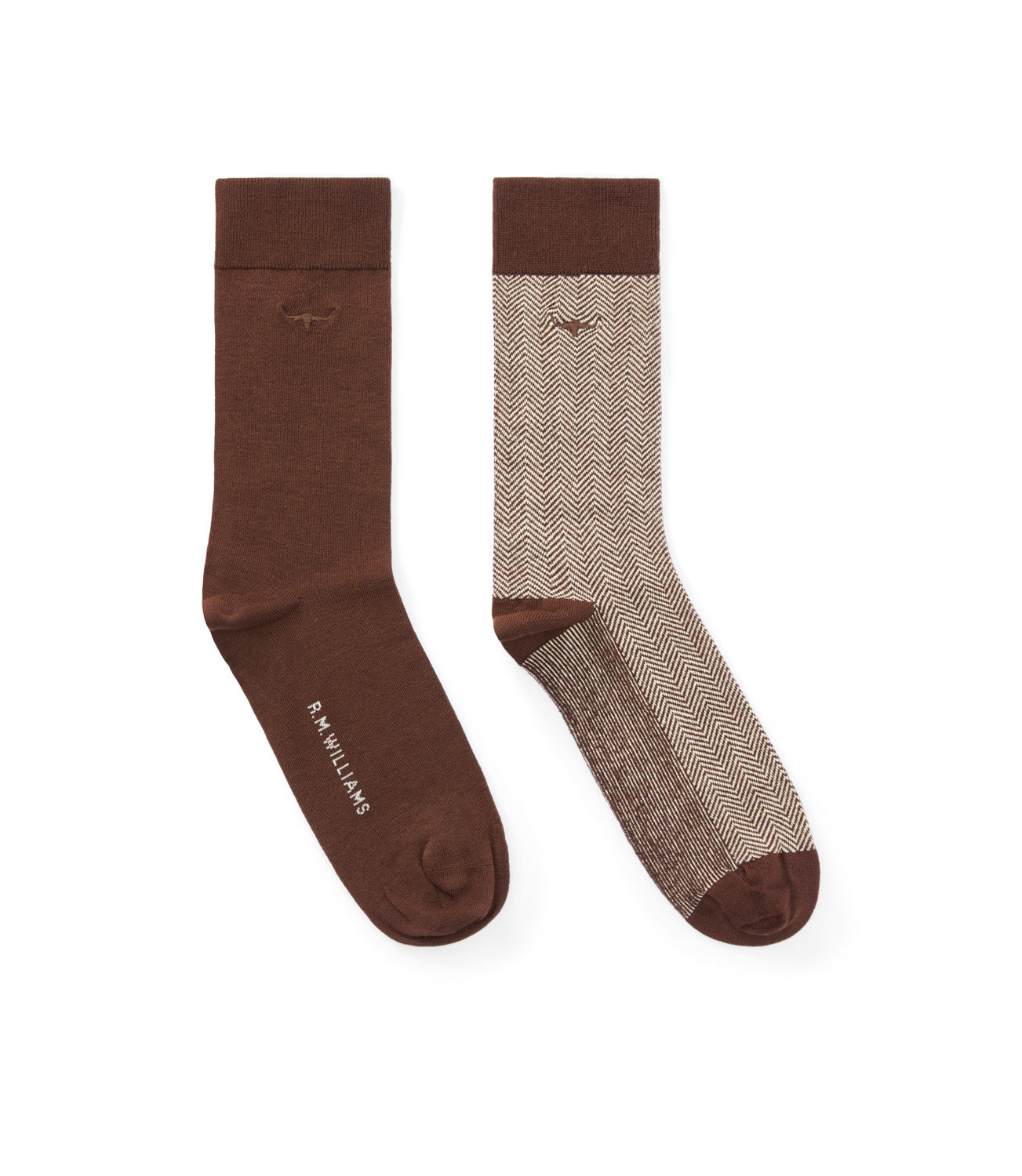 R.M.W Nelson Herringbone Sock 2 Pack