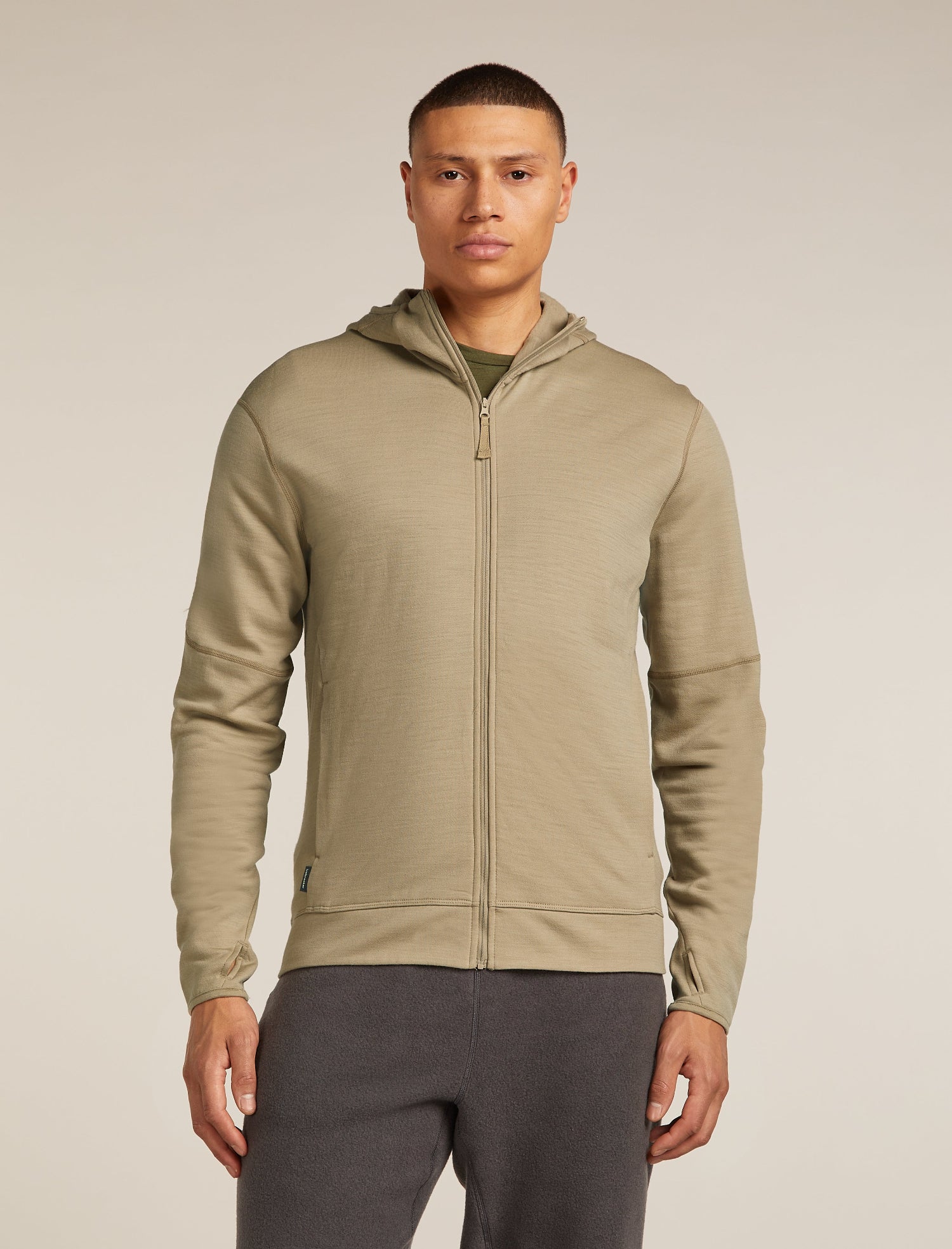 Icebreaker M Merino 360 RealFleece Elemental LS Zip Hood