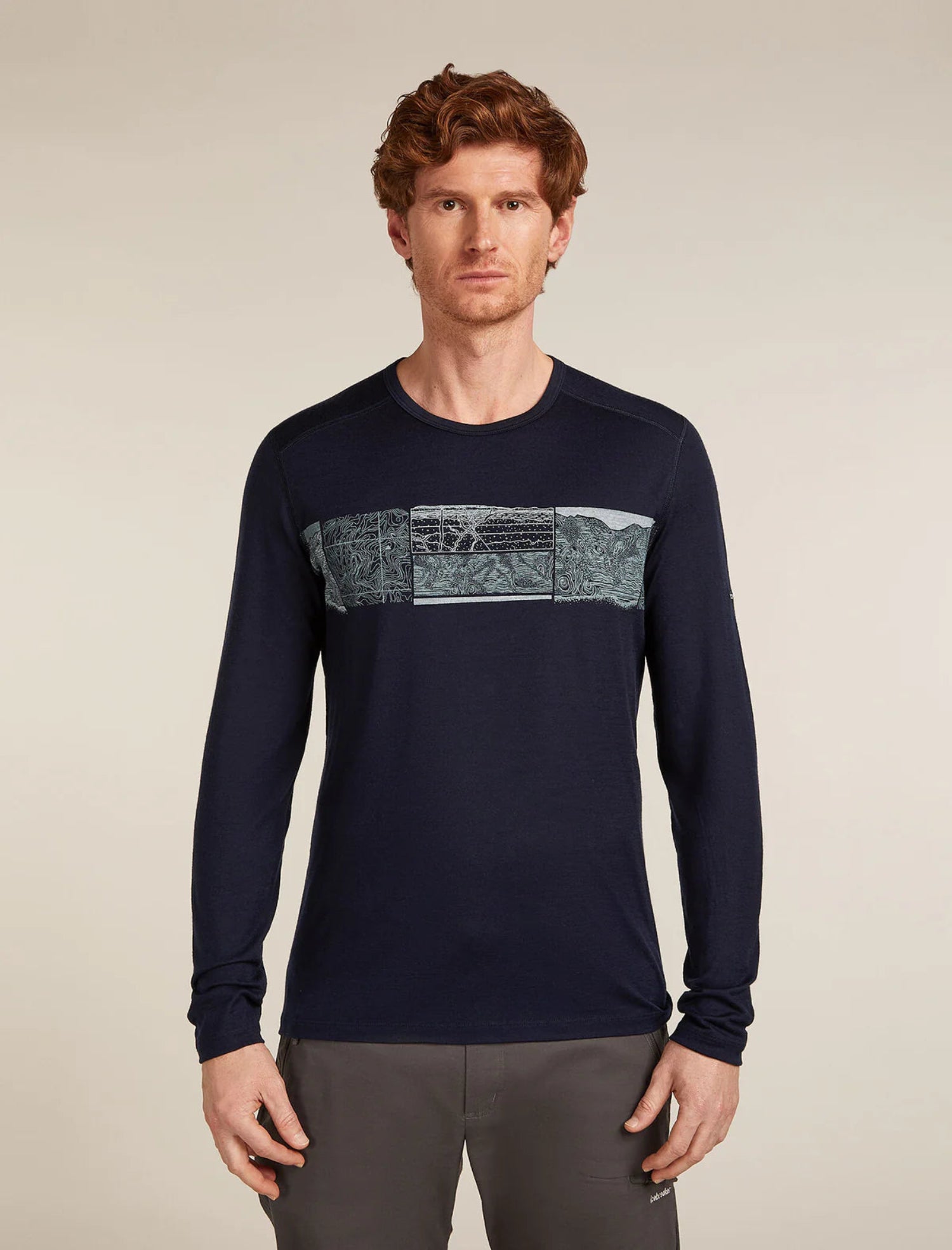 IcebreakerM Merino 200 OAsis LS Crewe Elevation Line