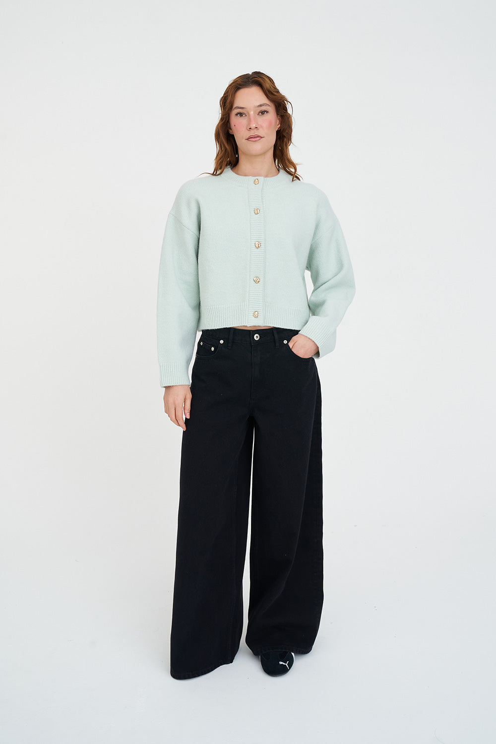 Huffer Elle Crop Cardigan