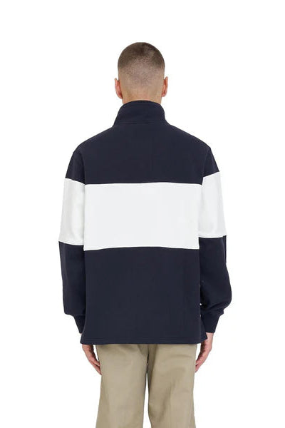 Huffer Classic 1/4 Zip Block Navy