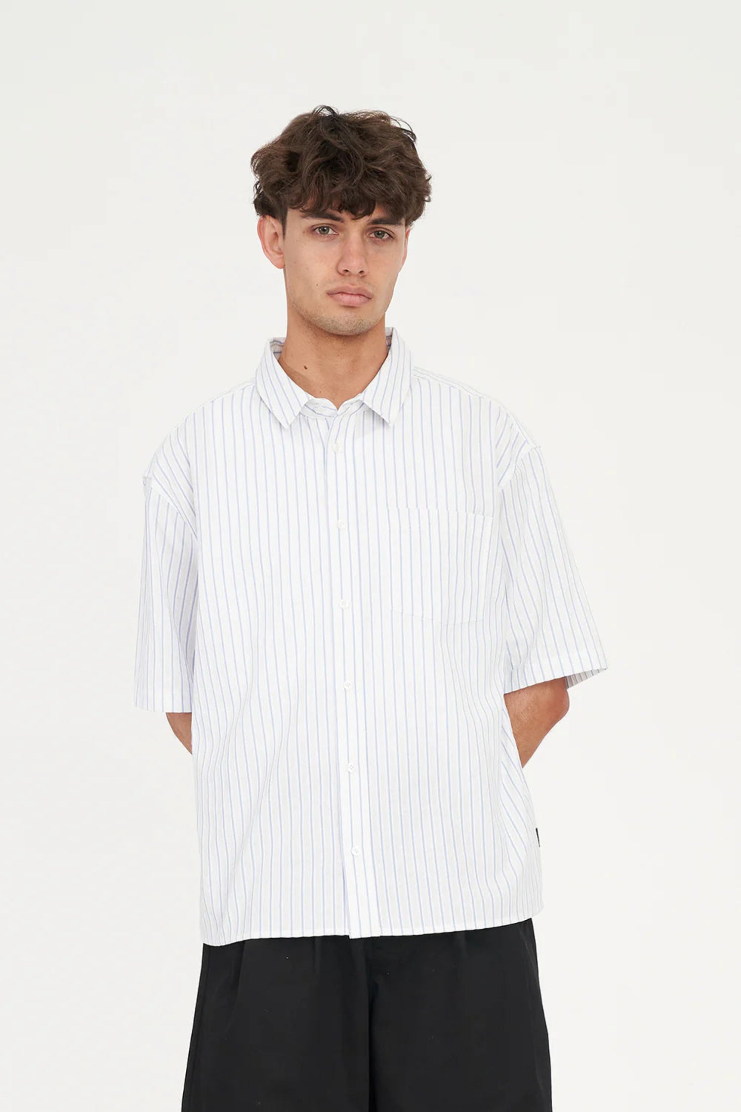 Huffer S/s Oxford Shirt Y2k Blue