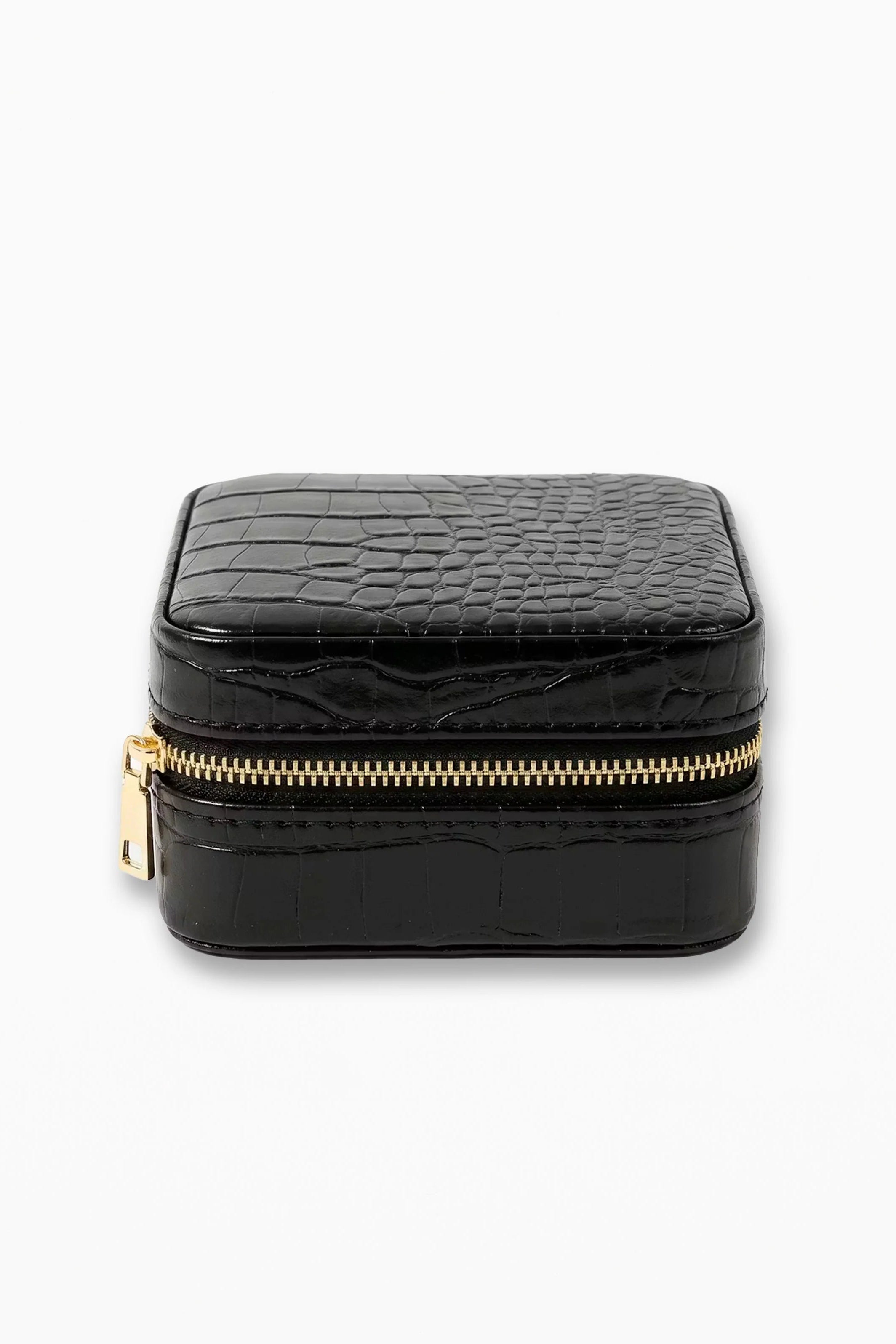 Stella & Gemma Jewel Box - Black Crocodile