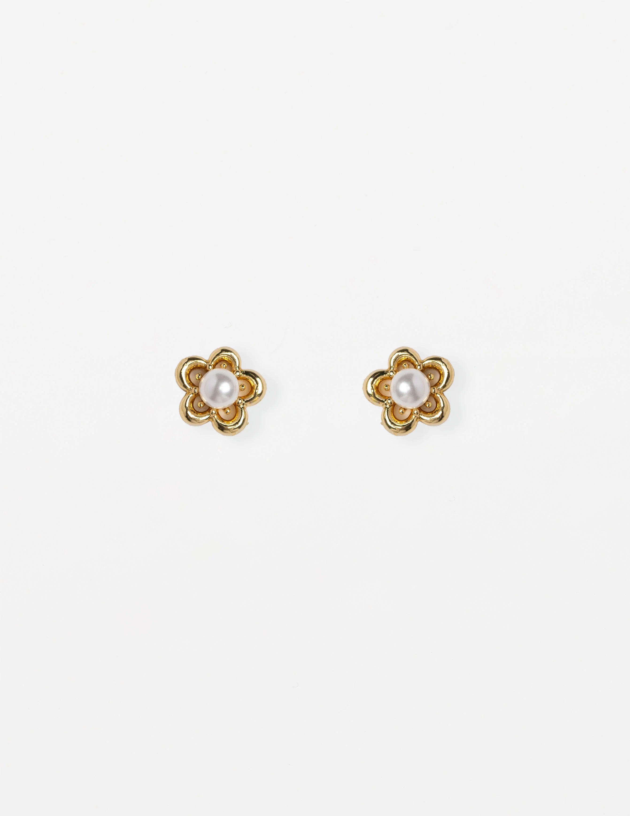 Stella + Gemma Earring Gold Pearl Daisy