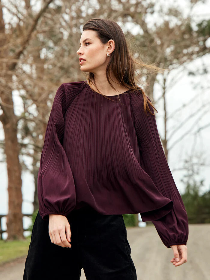 Sills Sumi Pleat Top